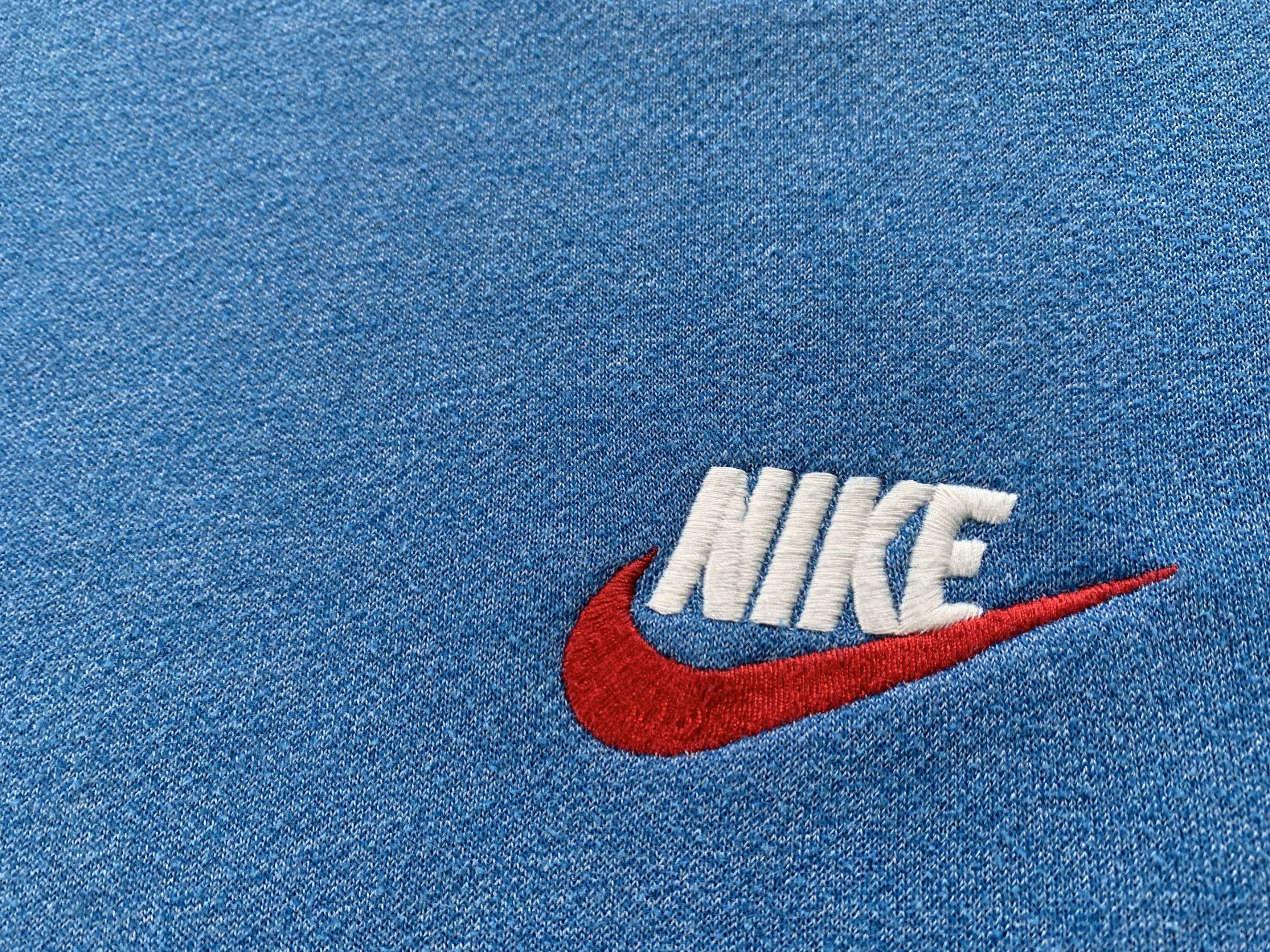 Nike Nike Embroidered Mini Swoosh Blue Sweatshirt Size US S / EU 44-46 / 1 - 5 Thumbnail
