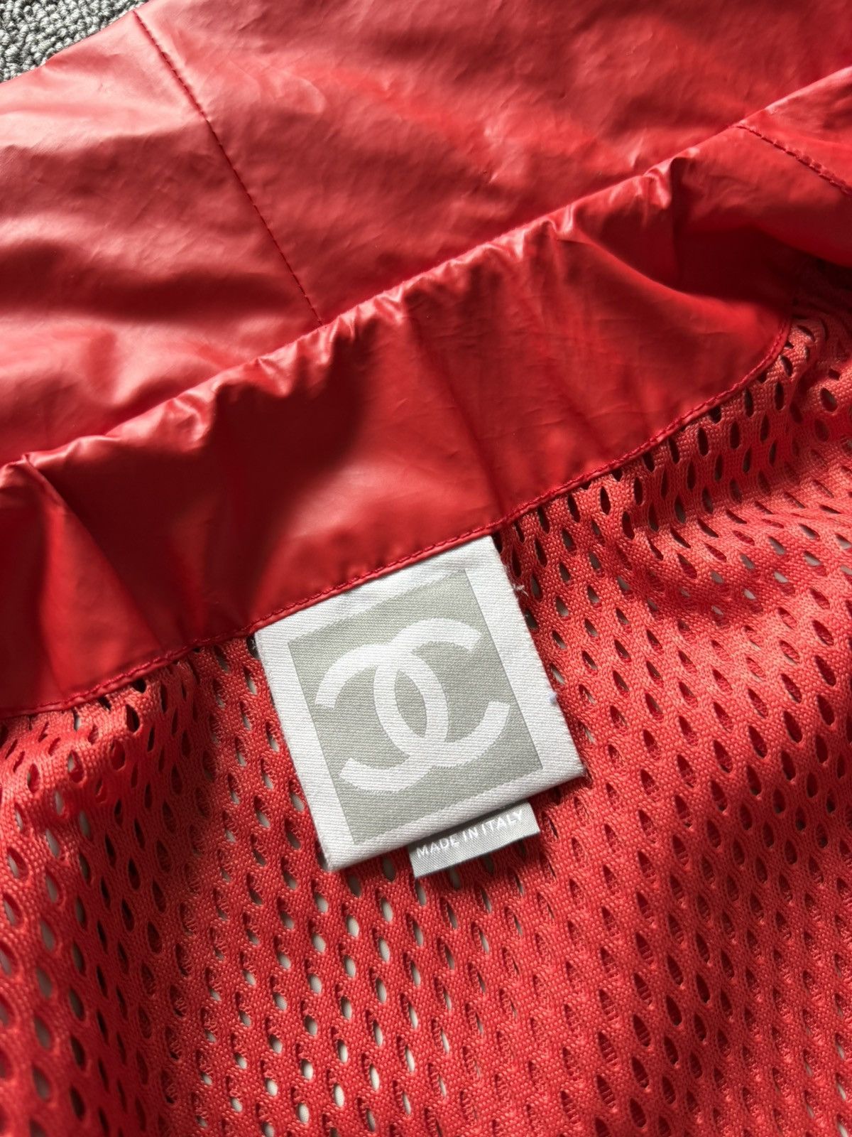 Chanel Chanel Vintage 2005 Red Gray Sport CC Logo Bomber Size US M / EU 48-50 / 2 - 6 Thumbnail