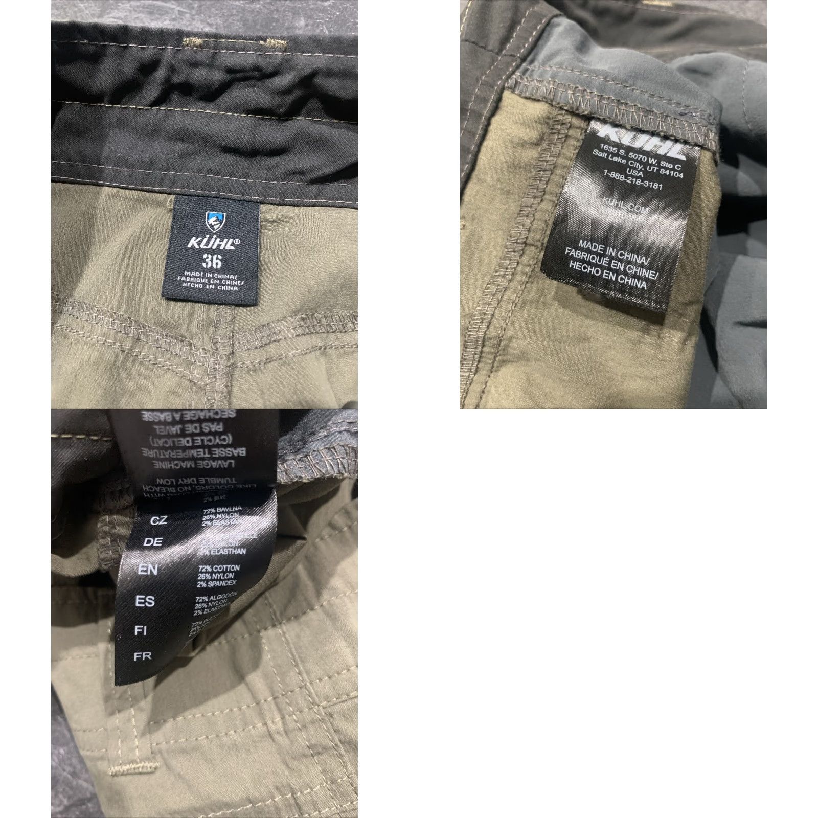 Olive Kuhl Men's Hiking Shorts Size 36 Green Solid Casual Outdoor Regular Fit Size US 36 / EU 52 - 8 Thumbnail