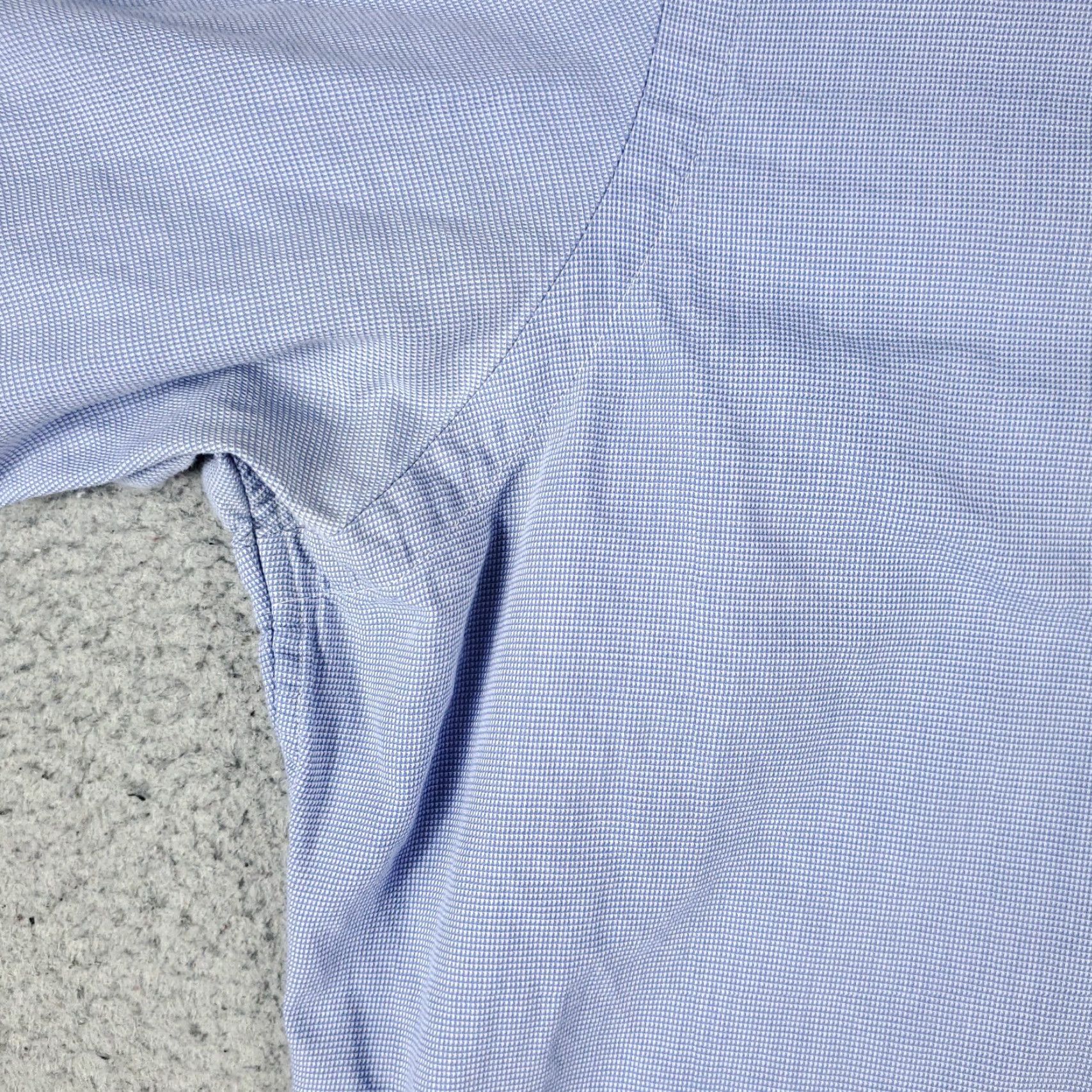 Ralph Lauren VINTAGE Ralph Lauren Dress Shirt Men 15.5 Blue Cotton Button-Down Long Sleeve Business Casual Formal Size 40R - 3 Thumbnail