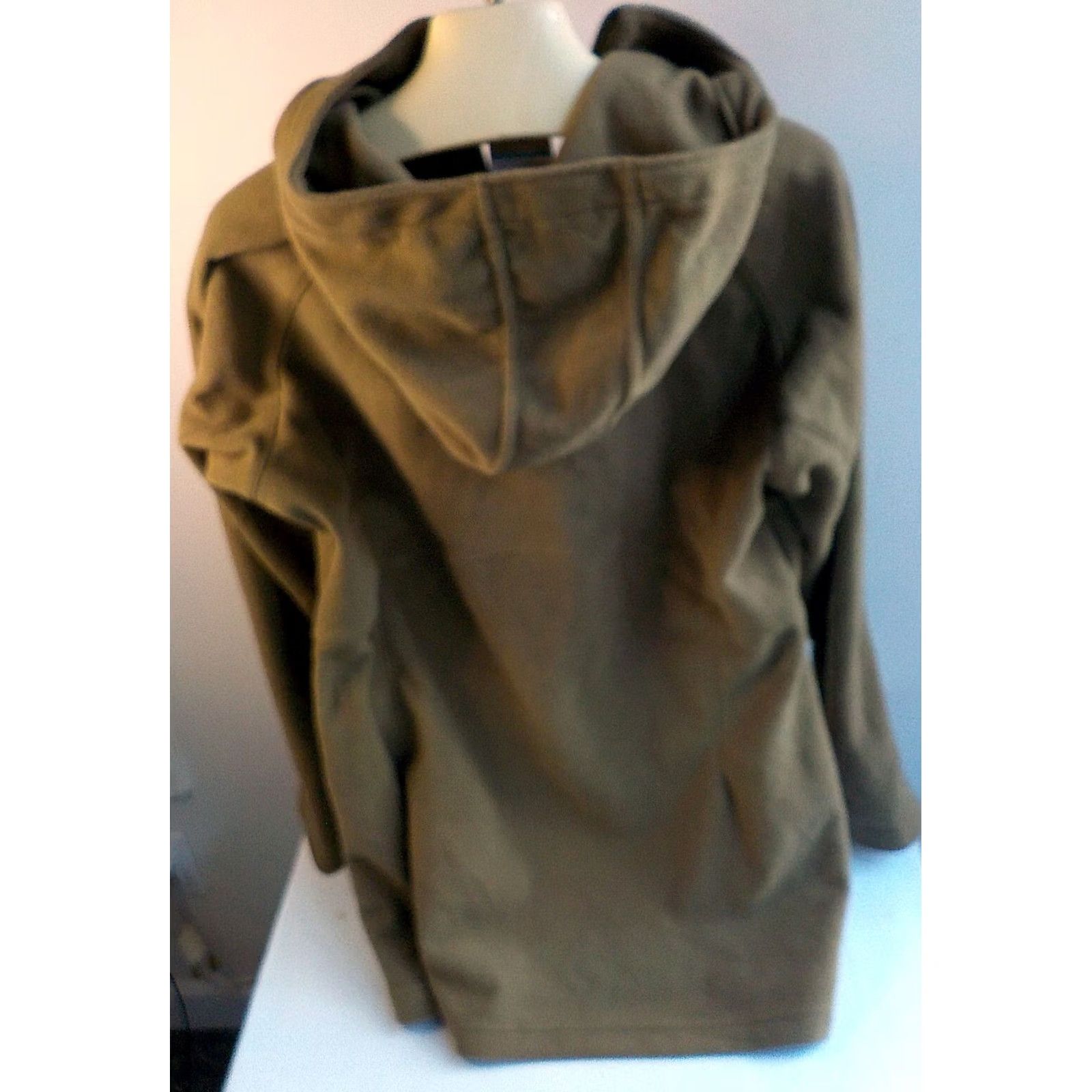 Vintage Columbia Zip Front Fleece Hooded Coat Khaki LARGE Polyester Women's Size L / US 10 / IT 46 - 5 Thumbnail