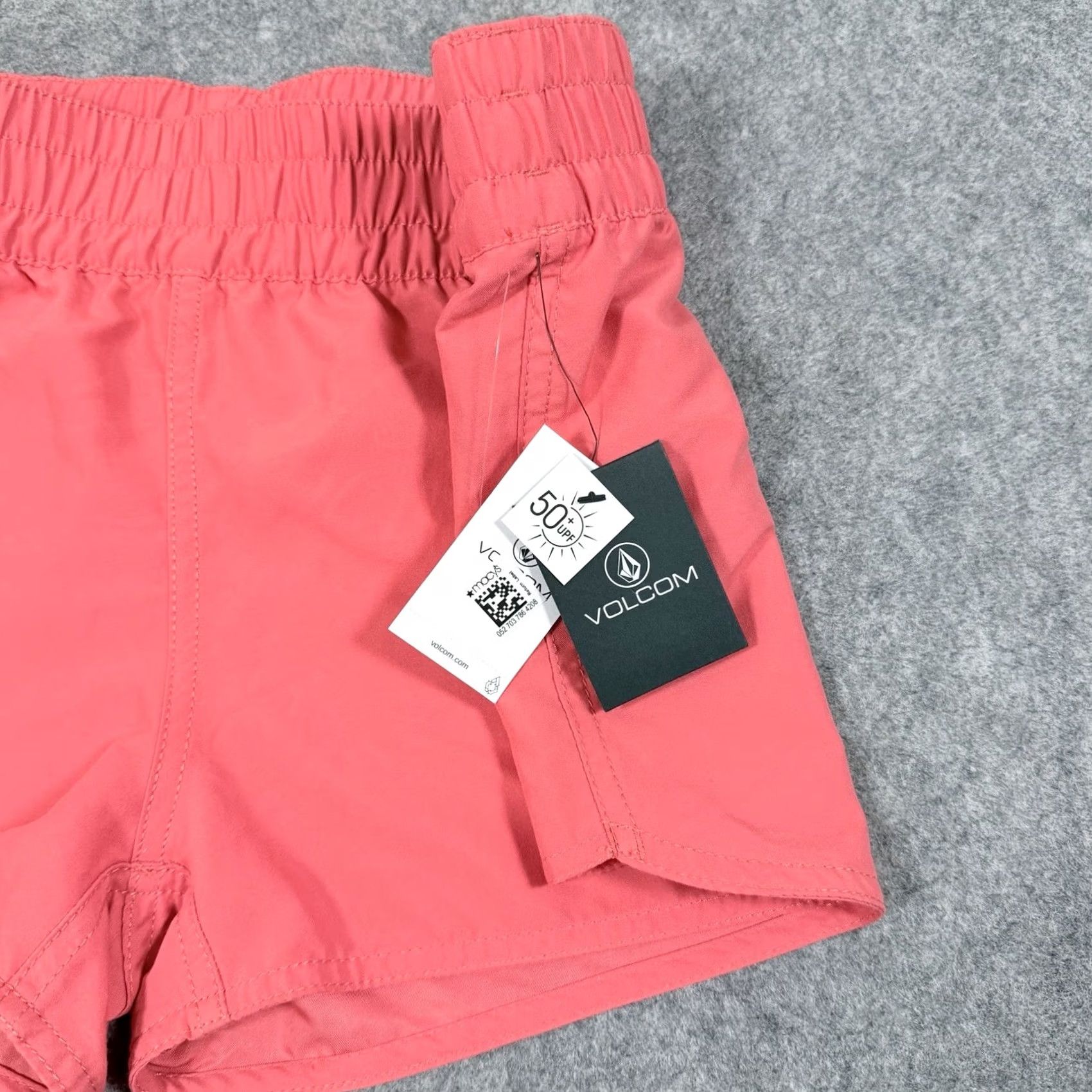 Volcom Volcom Activewear Board Shorts Women's L Coral Pink Floral Logo 34in Waist 2.25in Inseam Summer Beach USA Hipster Reg Womens Size 36" / US 14 / IT 50 - 7 Thumbnail