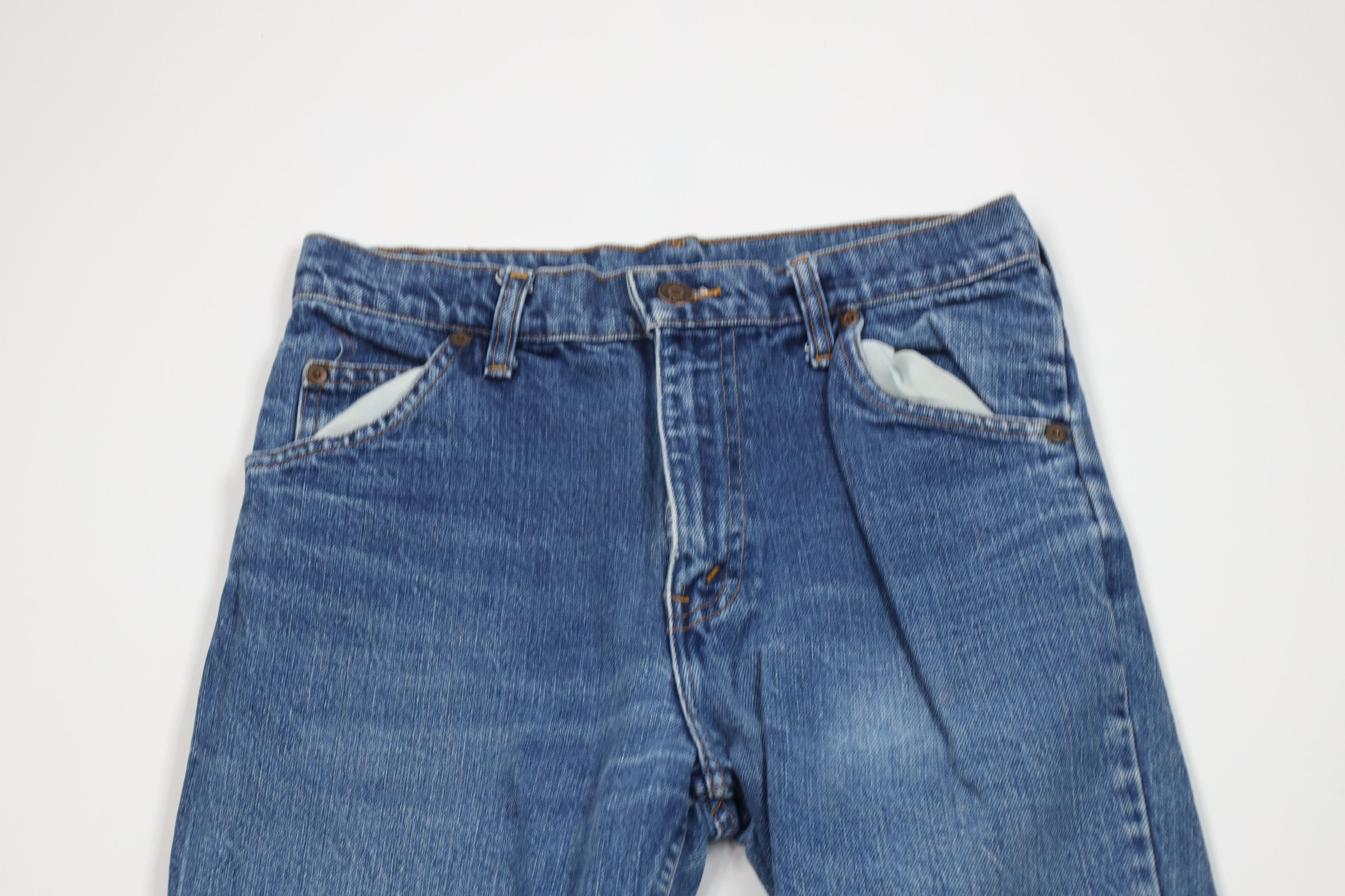 Vintage Vintage 70s Streetwear Western Flared Denim Jeans Blue USA Size US 29 - 2 Thumbnail