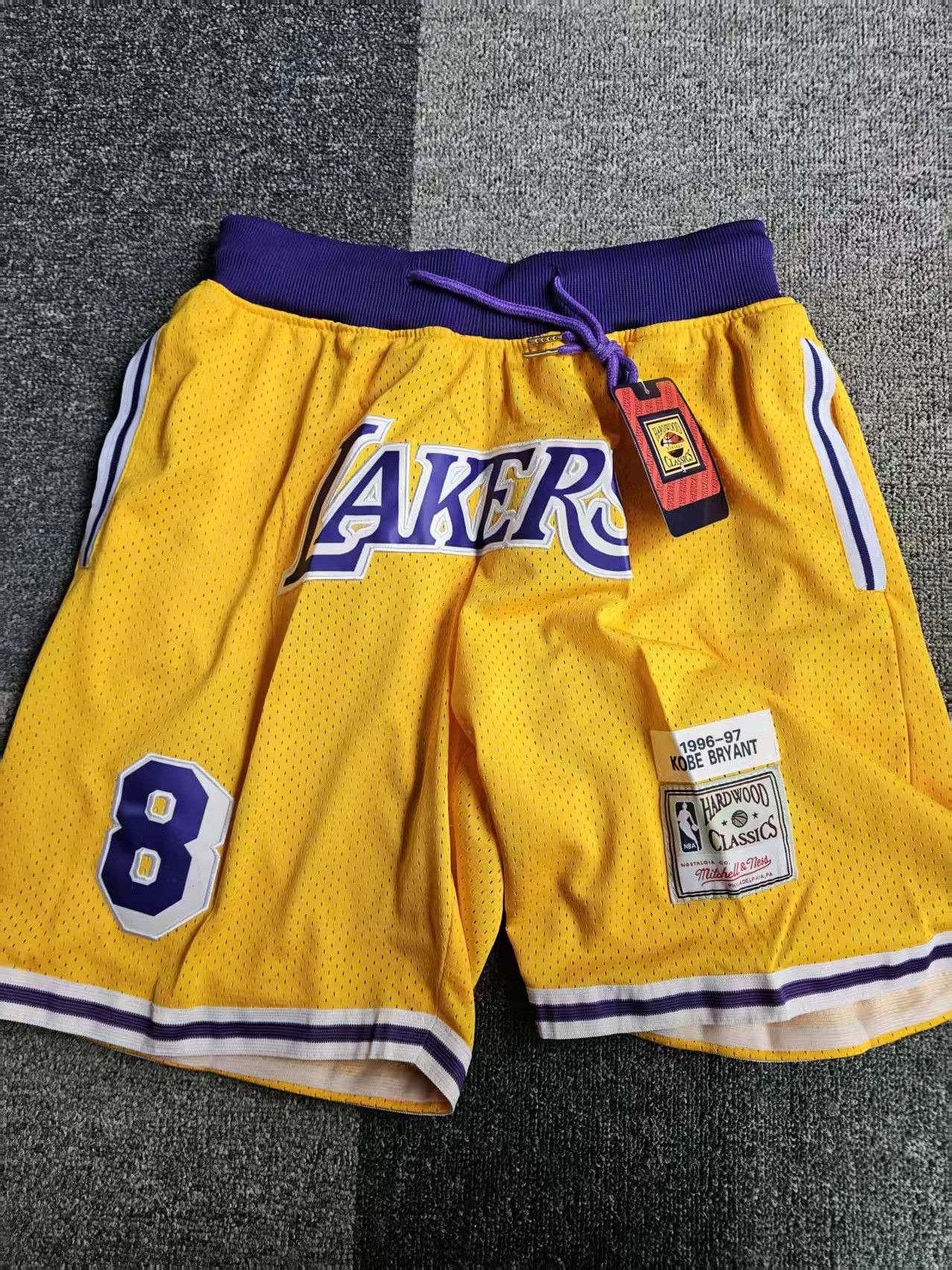NBA Laker #8 Kobe Bryant Short With Pocket Large Size Size US 36 / EU 52 - 1 Thumbnail