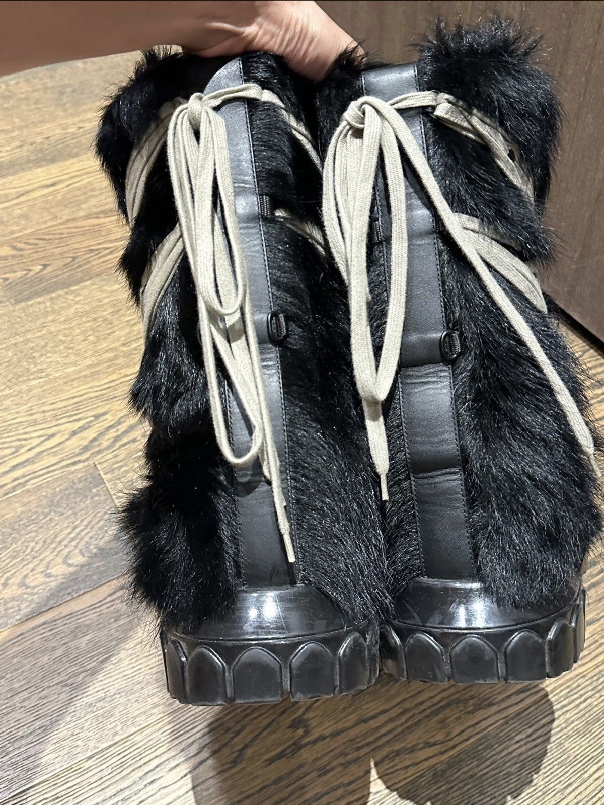 Rick Owens Rick Owens fur lunar lace boots Size US 11 / EU 44 - 3 Thumbnail