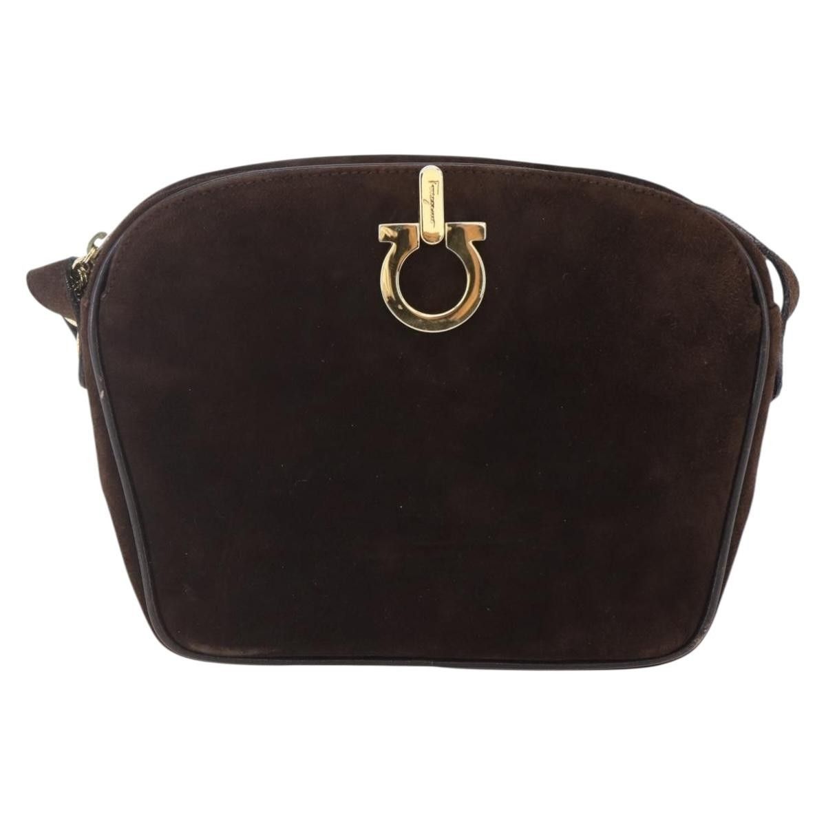 Salvatore Ferragamo Salvatore Ferragamo Gancini Shoulder Bag Suede Size ONE SIZE - 1 Thumbnail