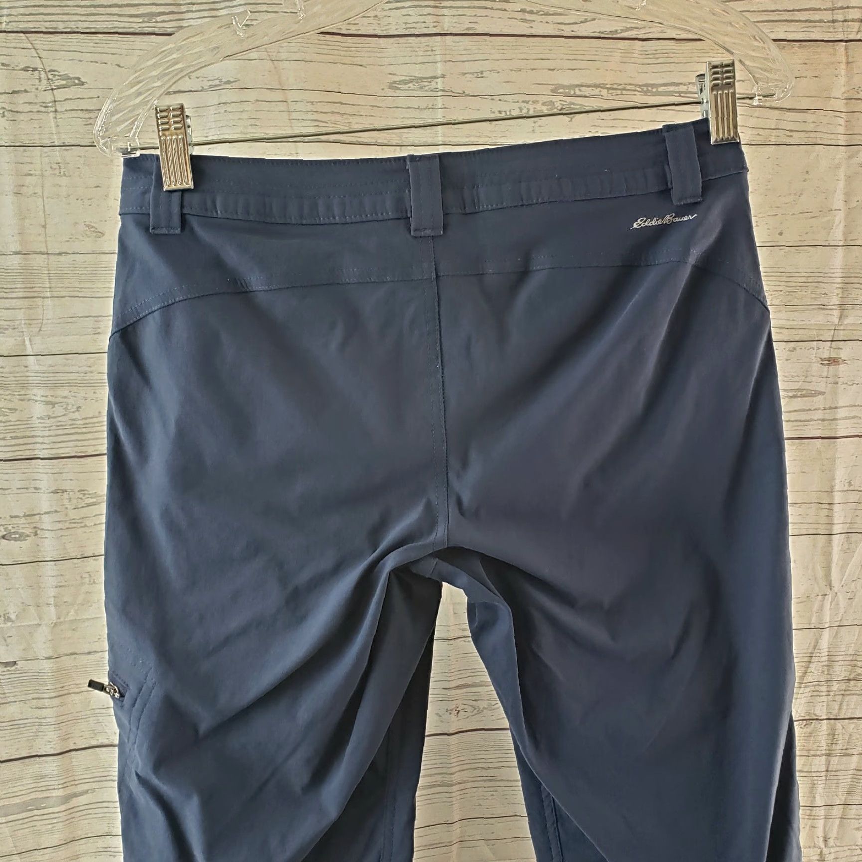 Eddie Bauer Eddie Bauer Womens Cropped Pants Sz 4 Solid Blue Mid Rise Cropped Pants Womens Size 27" / US 4 / IT 40 - 4 Thumbnail