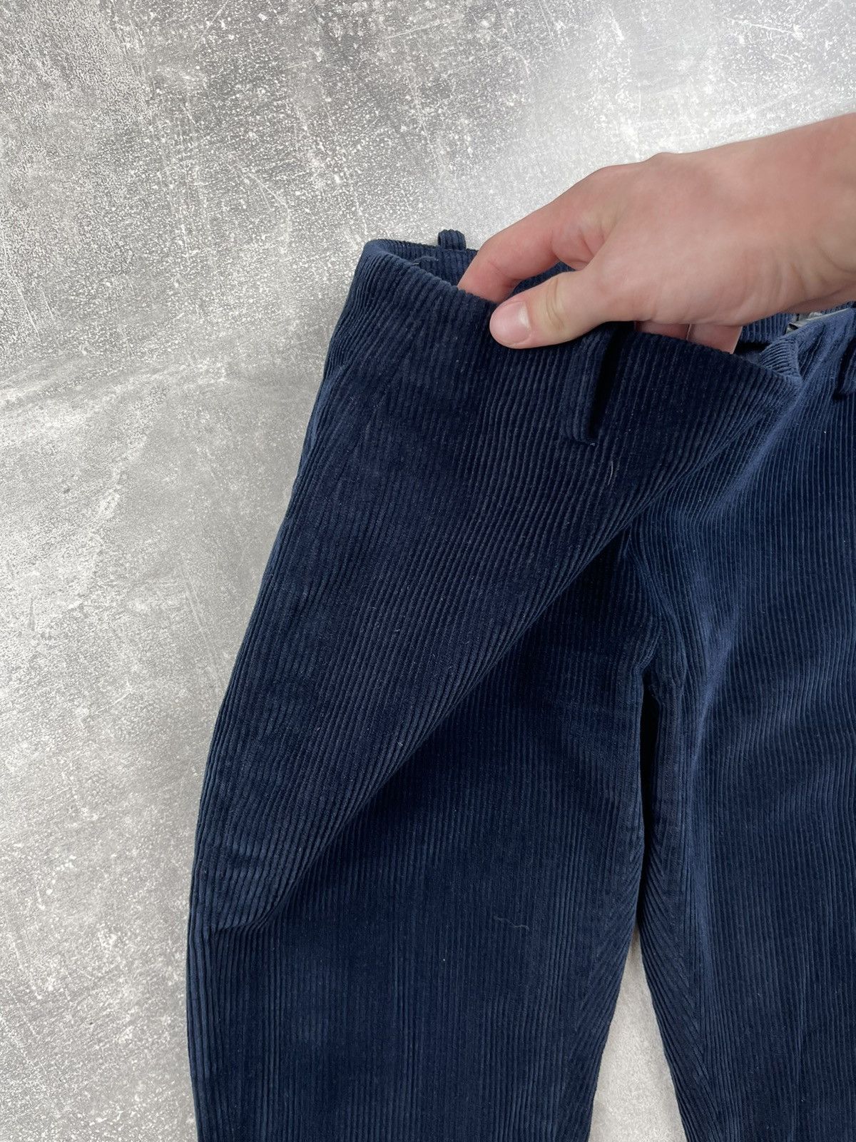 Balenciaga Balenciaga Corduroy Pants Navy Blue Slim Fit Trousers Size 27" / US 4 / IT 40 - 5 Thumbnail