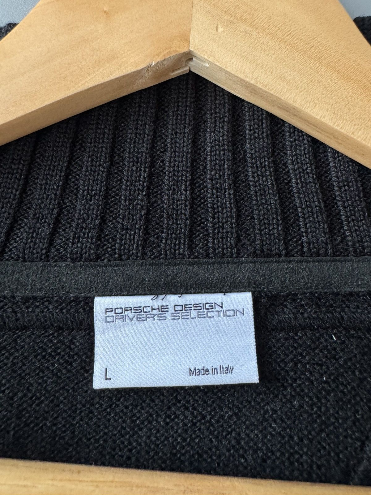 Porsche Design Porsche Design Black Cotton Cashmere Full-Zip Sweater Size US L / EU 52-54 / 3 - 6 Thumbnail