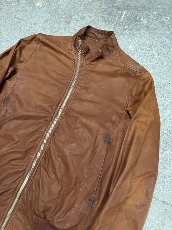Rick Owens FW2008 Rick Owens Bordeaux Asymmetrical Leather Jacket Size US L / EU 52-54 / 3 - 2 Thumbnail