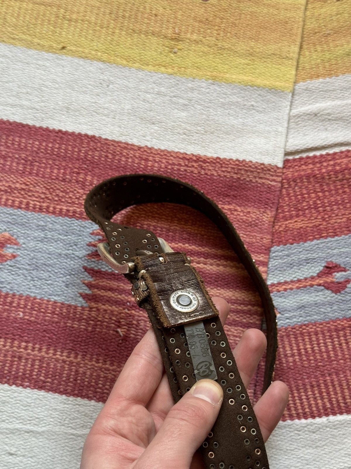 Genuine Leather Vintage Women’s 00’s y2k Genuine Leather Brown Japanese Belt Size ONE SIZE - 6 Thumbnail