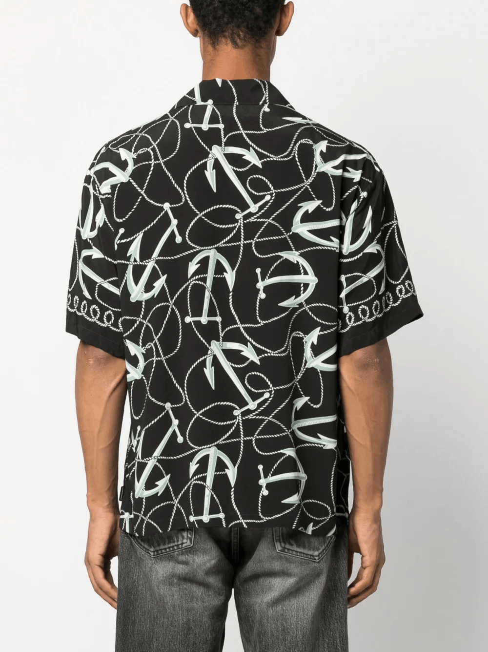Other Anchor-Print Shirt | Black – Nautical-Inspired Casual Style Size US XL / EU 56 / 4 - 4 Thumbnail