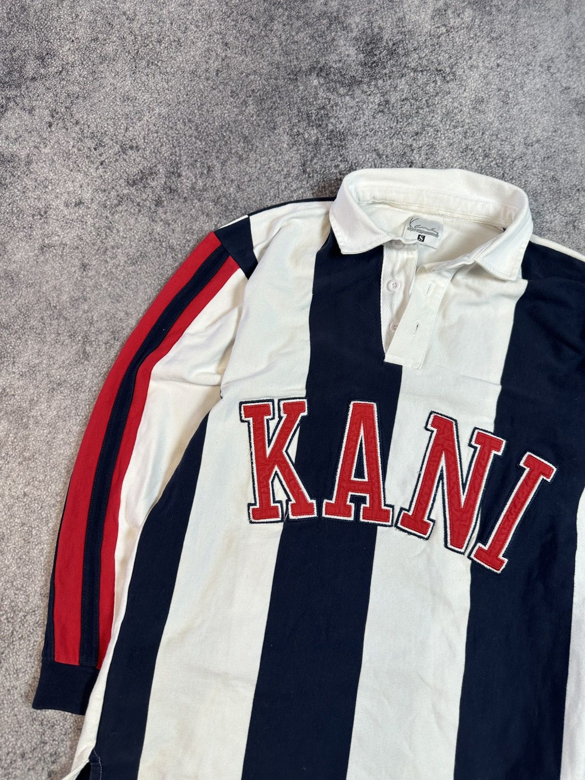Karl Kani × Vintage Vintage Karl Kani Big Logo Rugbys Polo Streetwear Rare USA S Size US S / EU 44-46 / 1 - 2 Thumbnail