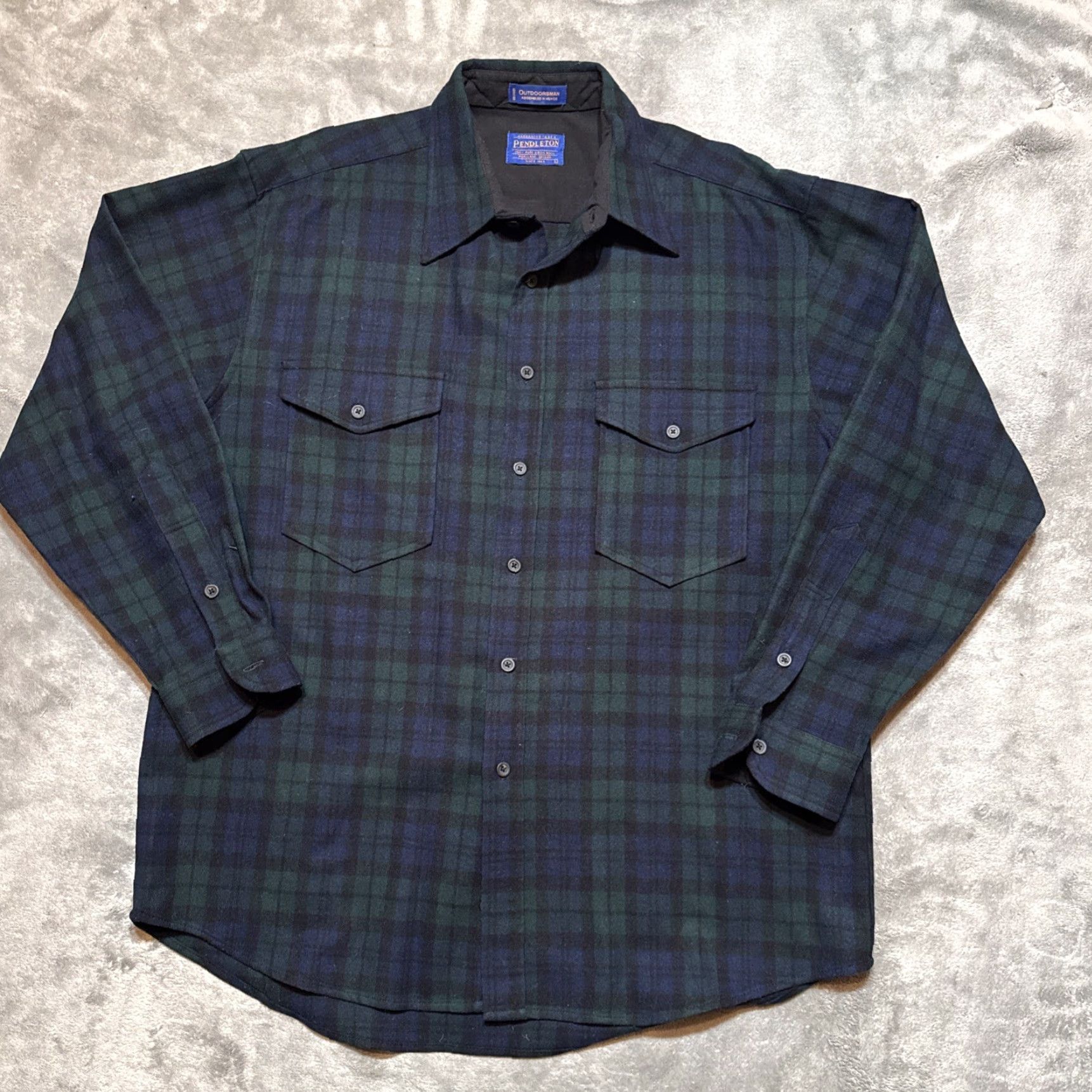 Pendleton VINTAGE Pendleton Wool Flannel Outdoorsman Shirt Mens L Green Plaid Tartan Size US L / EU 52-54 / 3 - 2 Thumbnail