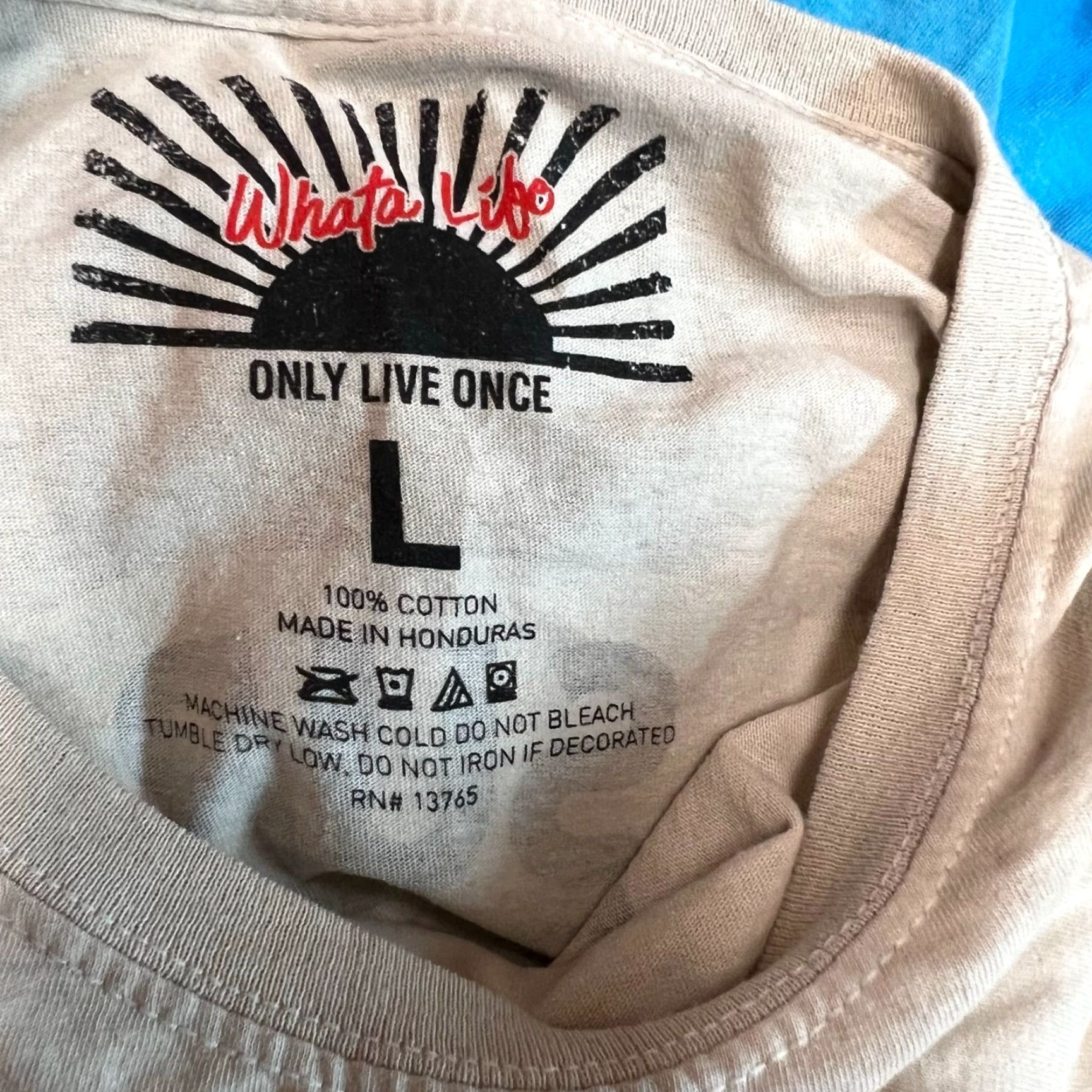 Vintage Whata Life Santa Monica Surf Team T Shirt Adult L Blue Tan Tie Dye Short Sleeve Mens Size US L / EU 52-54 / 3 - 4 Thumbnail