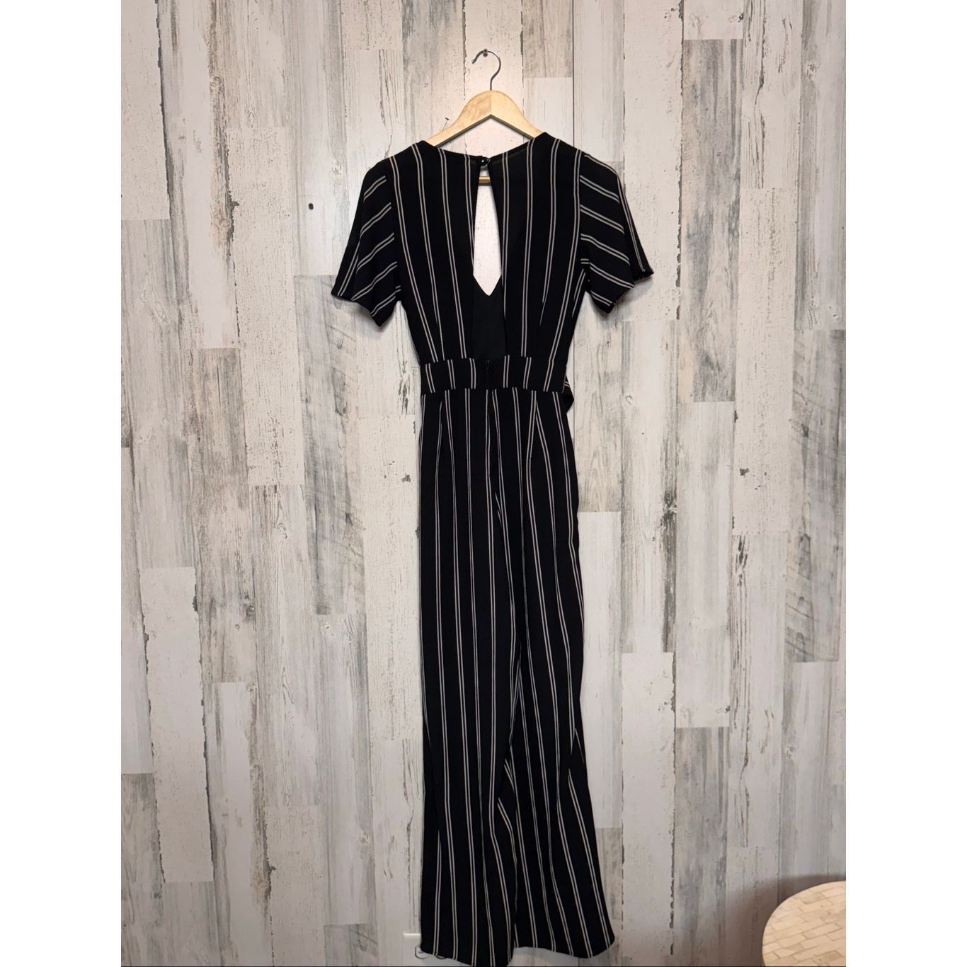 Other Crystal Doll Black White Striped Jumpsuit Size 7 – Belted Wi Size 28" / US 6 / IT 42 - 9 Thumbnail