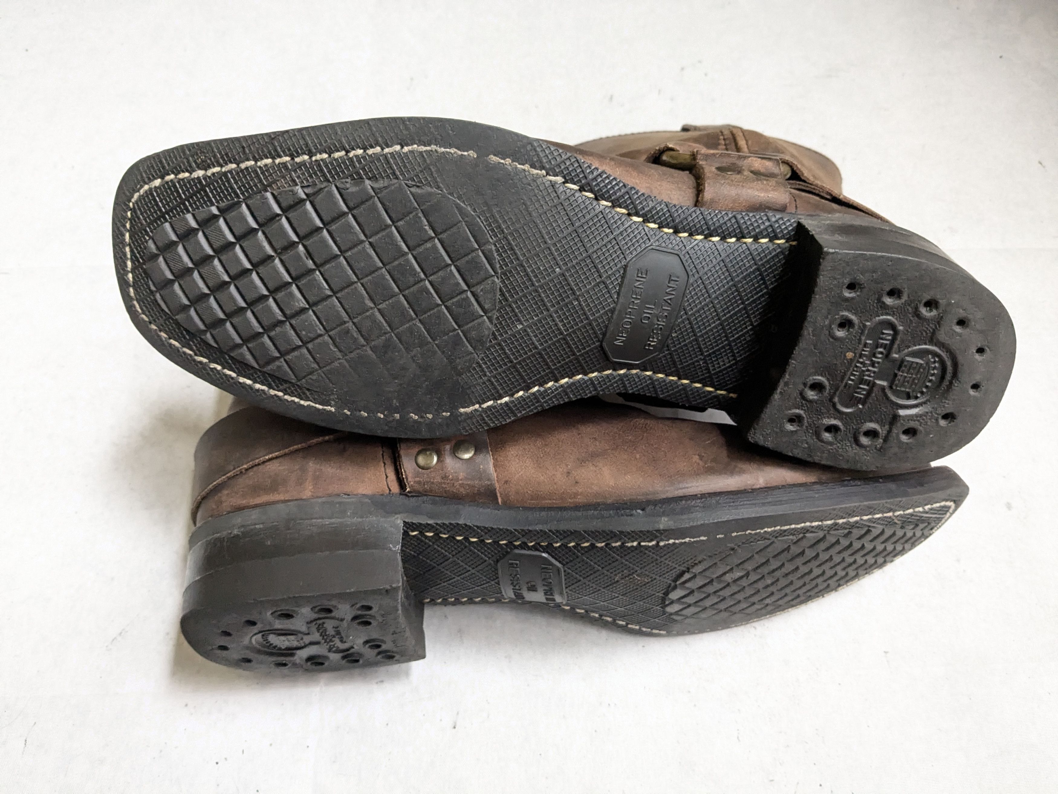 Frye Frye Harness Boots Brown 10.5 M Leather Buckle Strap Size US 10.5 / EU 43-44 - 11 Thumbnail