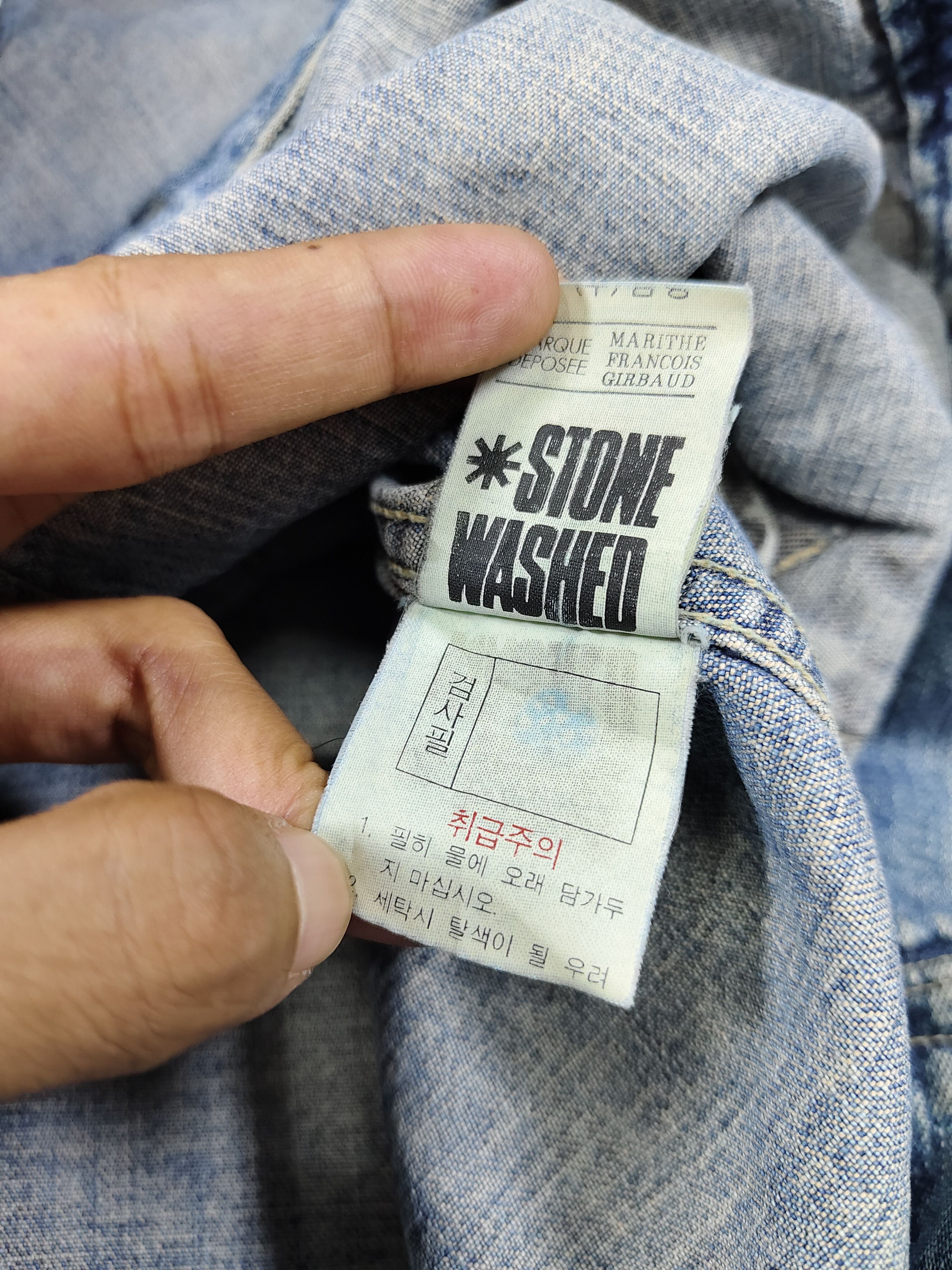 Marithe + Francois Girbaud 90s MFG🔥Stone Washed Y2K Oversize Denim Jacket Size US L / EU 52-54 / 3 - 12 Thumbnail