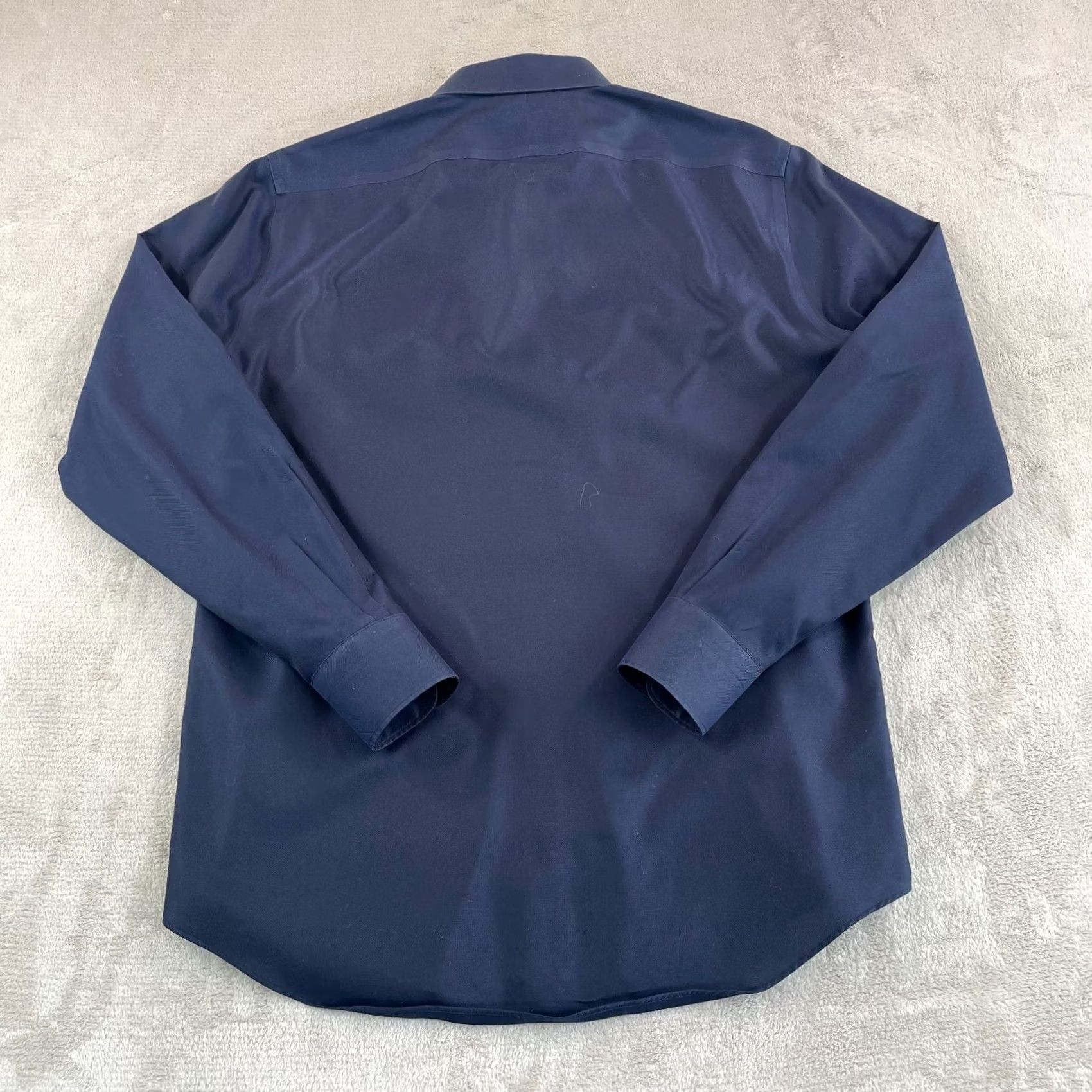Suitsupply Suitsupply Traveller Dress Shirt Men 16.5 42 Navy Blue Slim Fit Long Sleeve Shirt Mens Navy Slim Fit Dress Shirt Size 42R - 5 Thumbnail