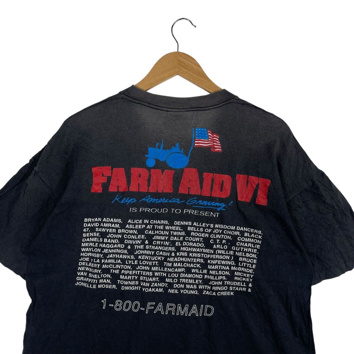 Vintage Farm Aid VI 1993 Vintage Concert T-Shirt | Brockum USA Size US XL / EU 56 / 4 - 5 Thumbnail