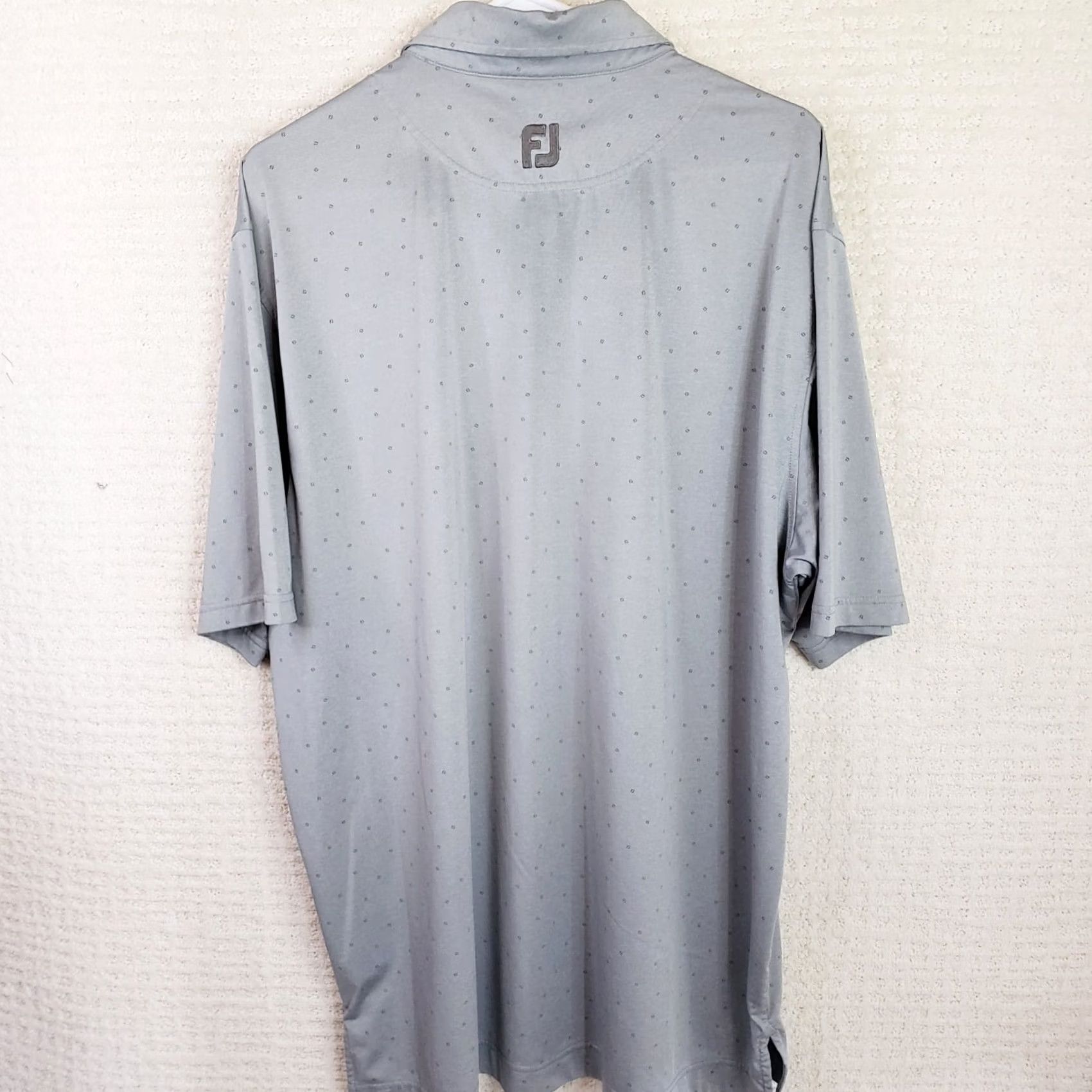 Footjoy FJ Footjoy Polo Shirt Mens XL Gray Black Geometric Dots Short Sleeve Golf Shirt Size US XL / EU 56 / 4 - 6 Thumbnail