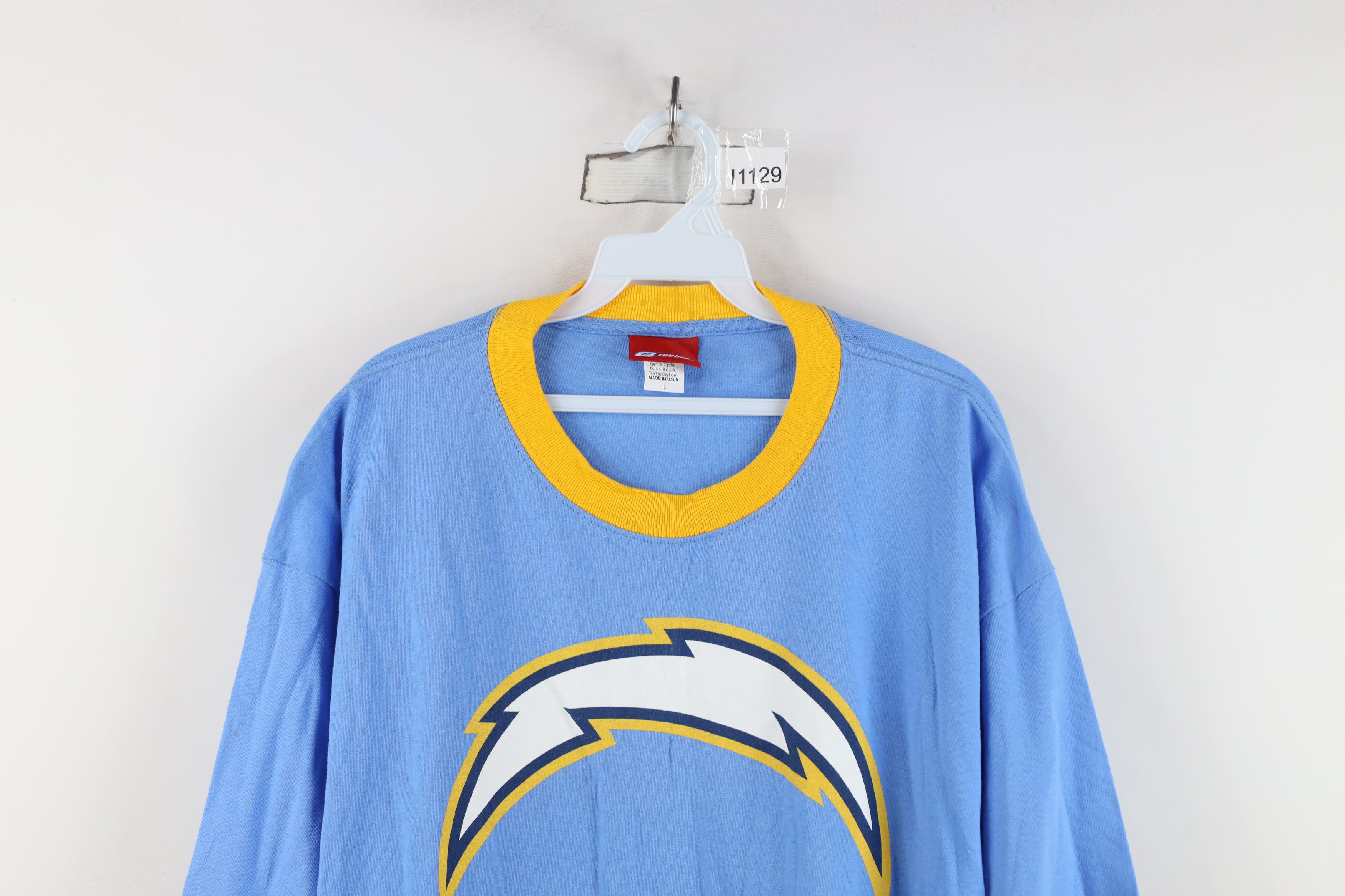 Reebok Vintage 90s Y2K Reebok Chargers Football Ringer T-Shirt Size US L / EU 52-54 / 3 - 2 Thumbnail