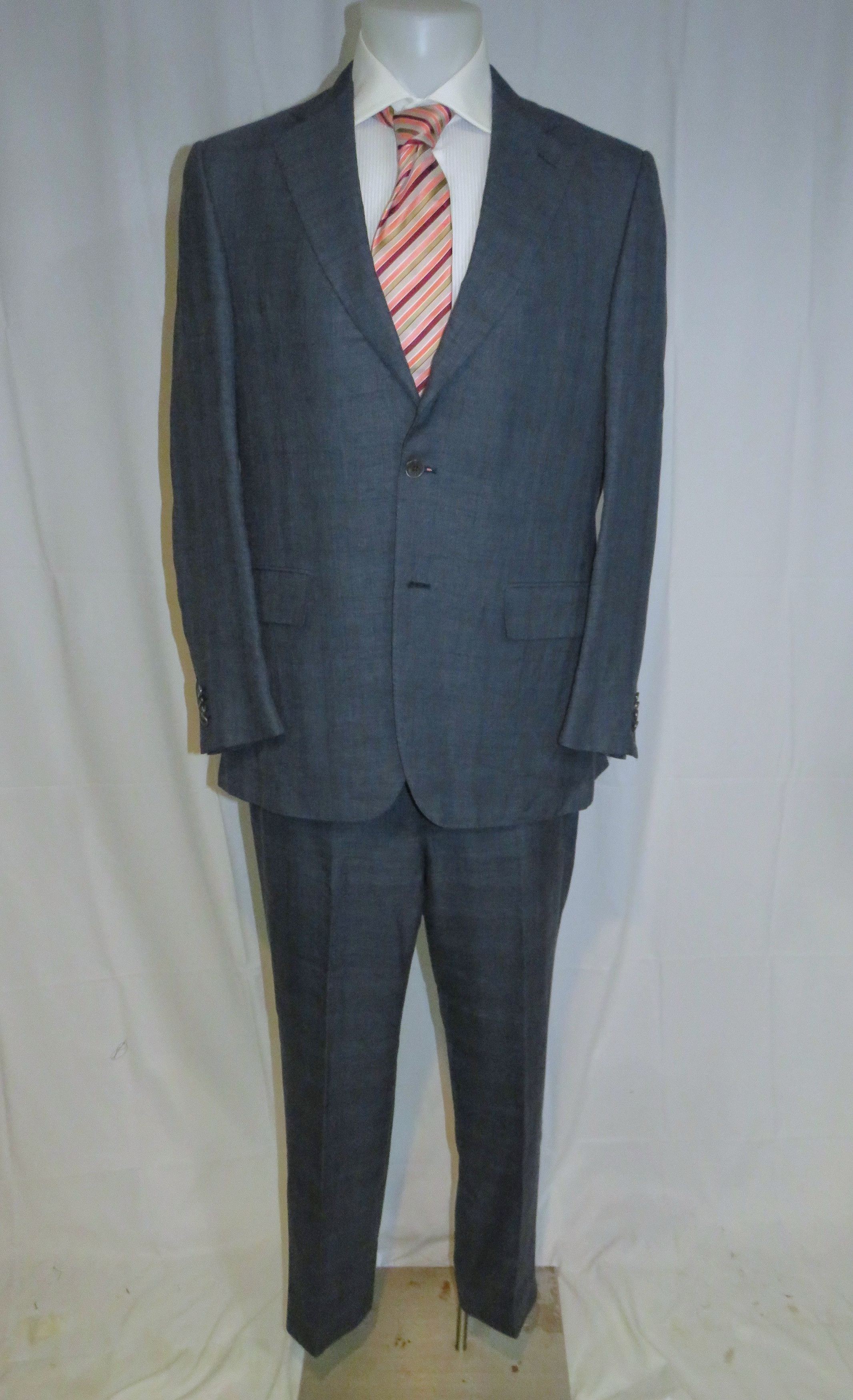 Ermenegildo Zegna Premium Exclusively Blue Plaid Silk Blend Suit 42R Size 42R - 1 Thumbnail