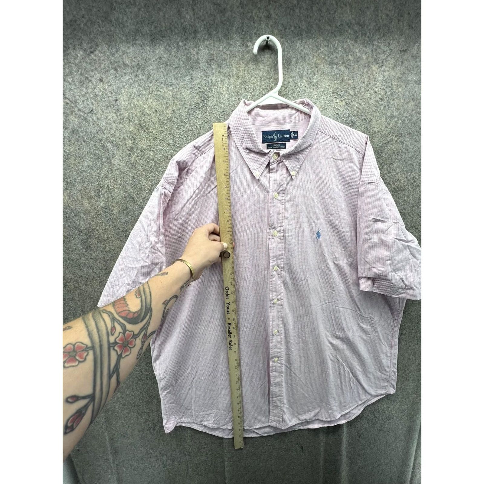 Ralph Lauren Ralph Lauren Shirt Mens 2XL Pink Check Short Sleeve Button Front Blake Cotton Shirt Size US XXL / EU 58 / 5 - 3 Thumbnail