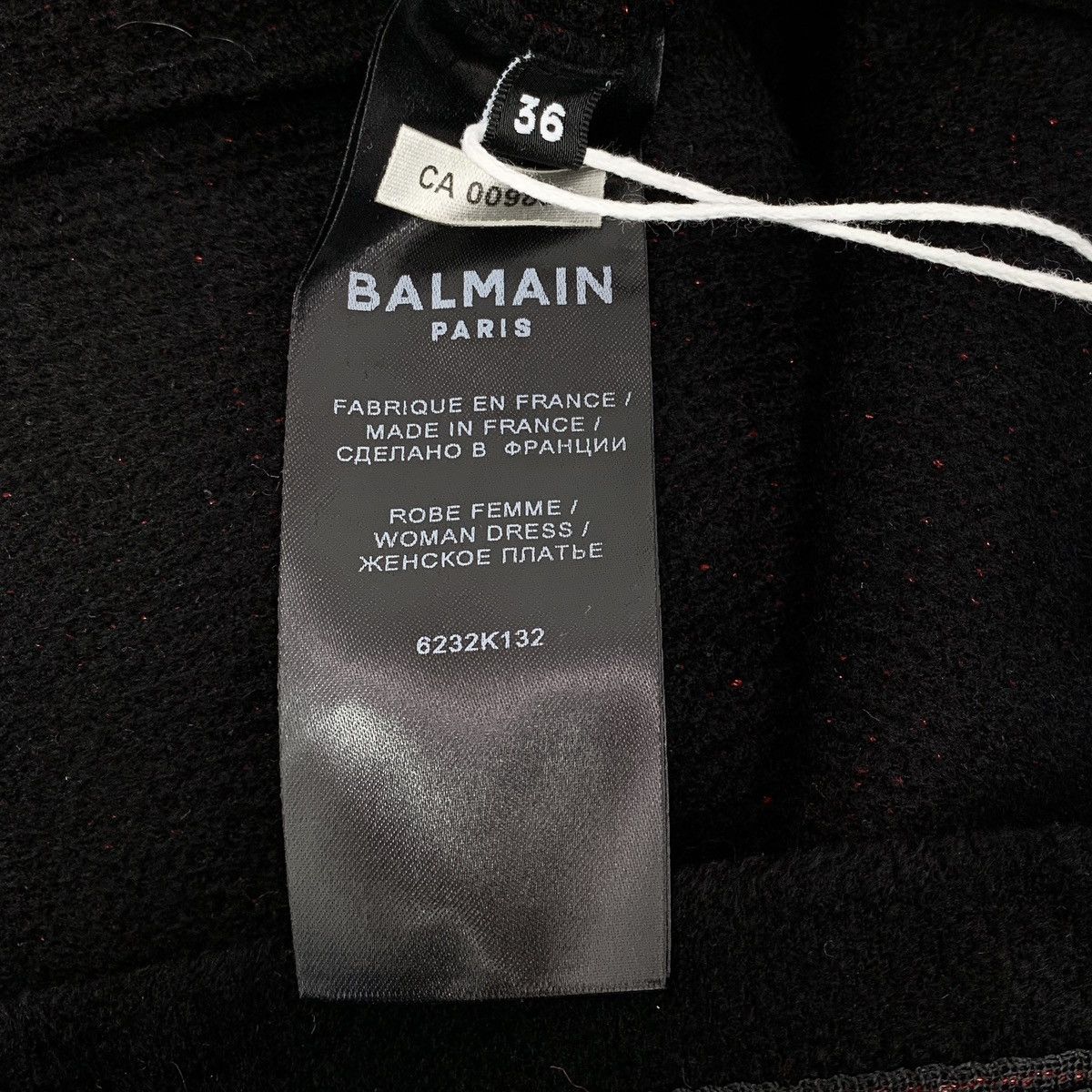Balmain Balmain Striped Logo Rhinestone Long Sleeve Knit Dress K26WX Size XS / US 0-2 / IT 36-38 - 7 Thumbnail