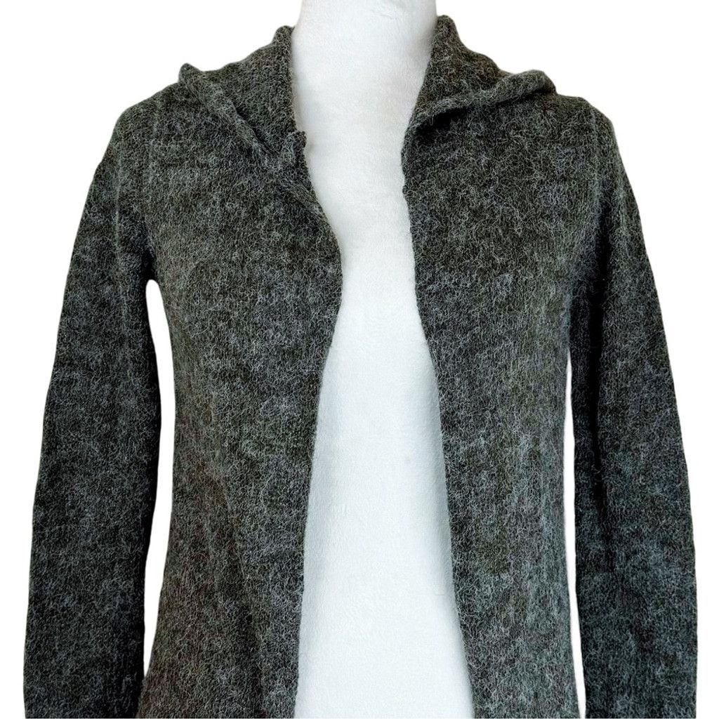 Divided NWOT DIVIDED Women's Long Olive Fuzzy Soft Coatigan Hood XS Size XS / US 0-2 / IT 36-38 - 3 Thumbnail
