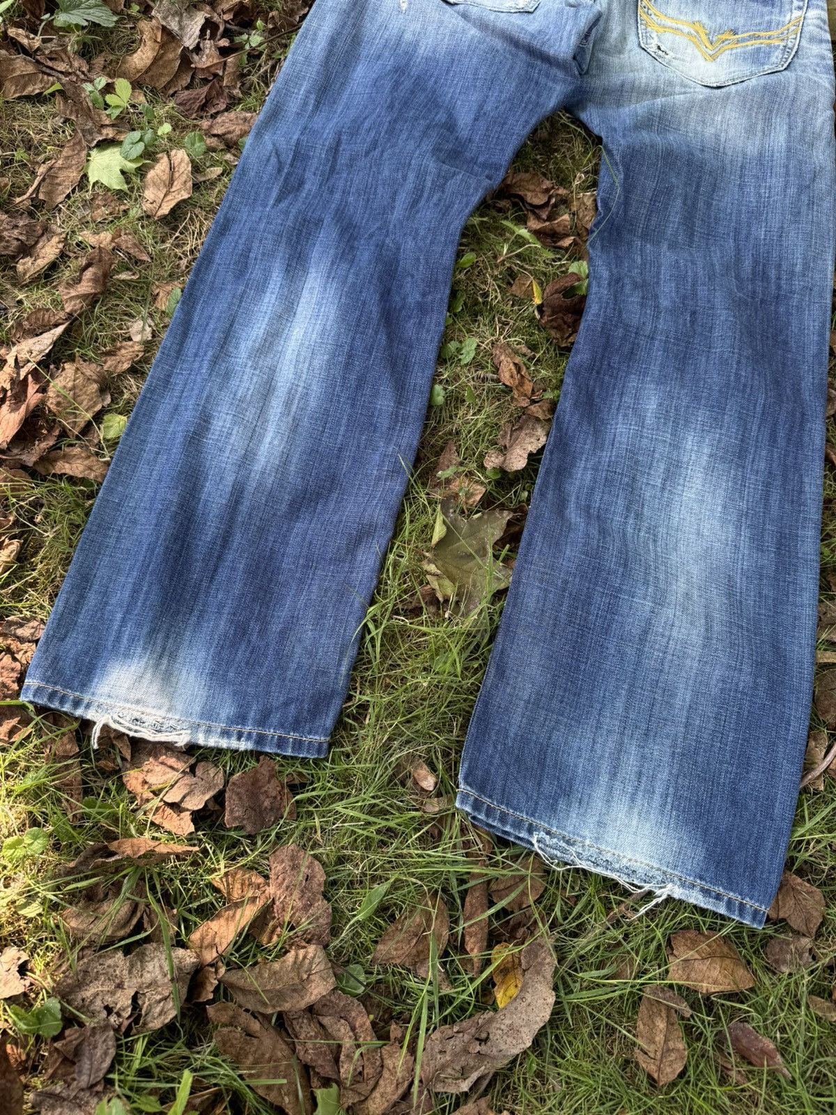 If Six Was Nine Y2K Trashed Distressed jeans straight fit pants Size US 32 / EU 48 - 10 Thumbnail
