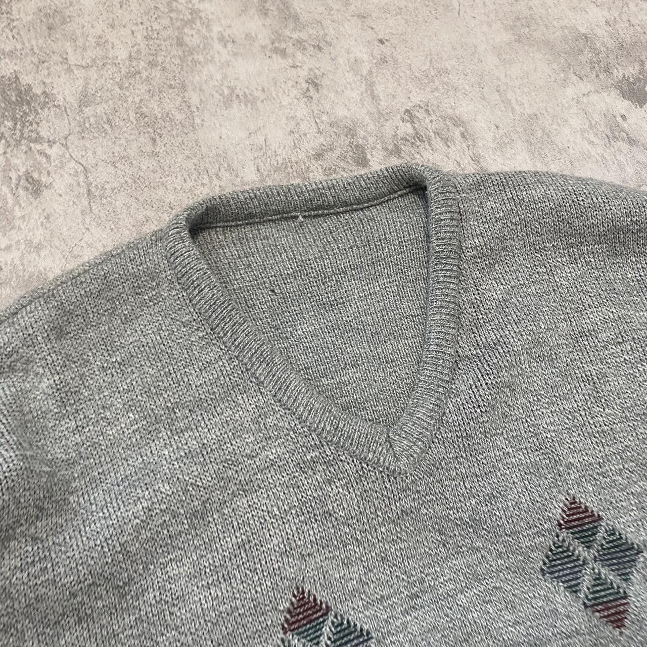 Other Grey vintage 90s knitted jumper knitwear Size US L / EU 52-54 / 3 - 4 Thumbnail