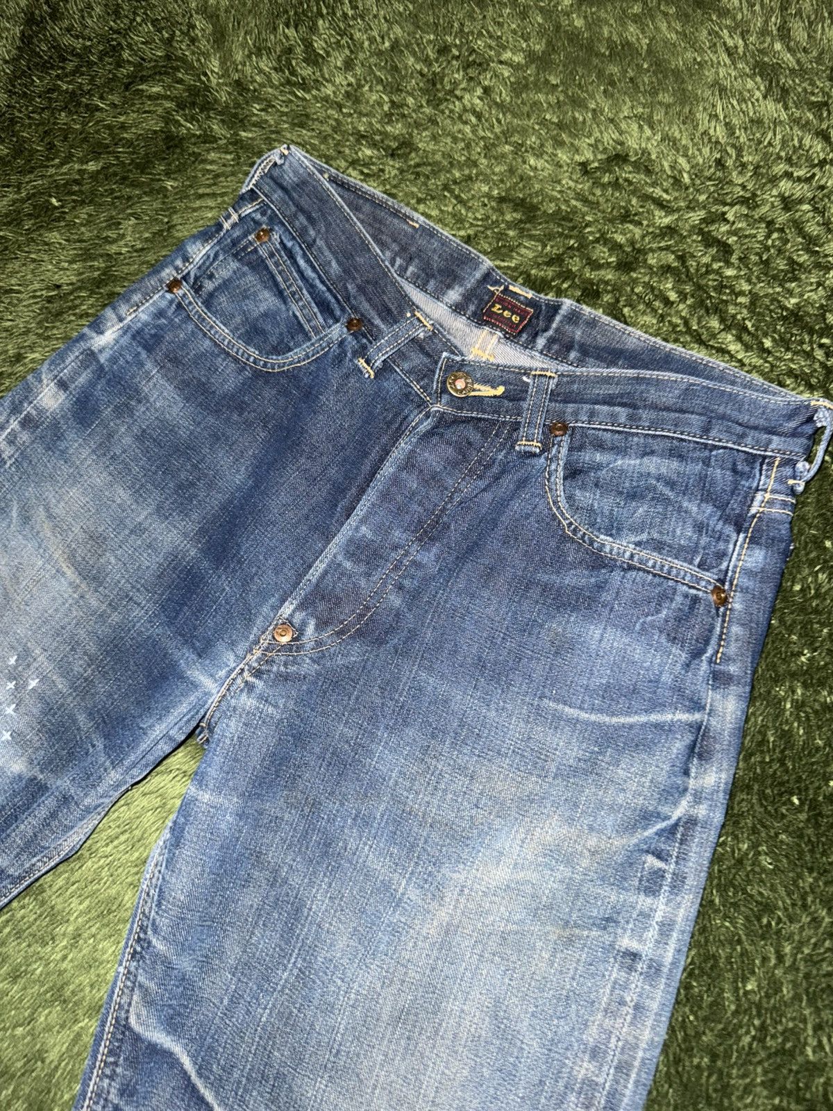 Lee [32x33] 00s Lee Japan Sashiko Custom Denim Pants Size US 32 / EU 48 - 2 Thumbnail