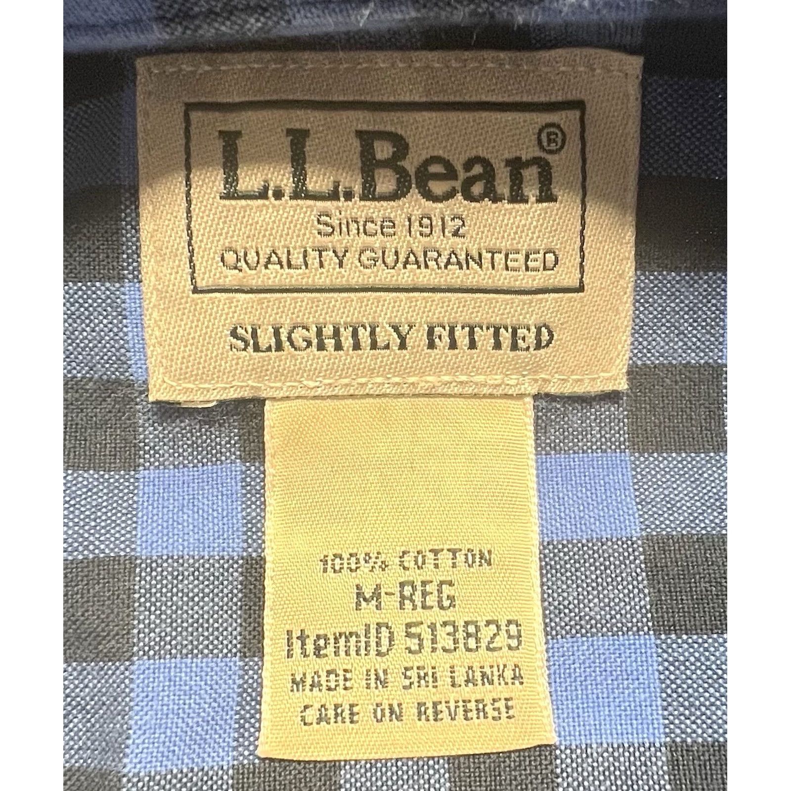 Vintage VINTAGE L.L. Bean Men’s Button Up Shirt Gingham Check 100% Cotton Blue M Size US M / EU 48-50 / 2 - 7 Thumbnail
