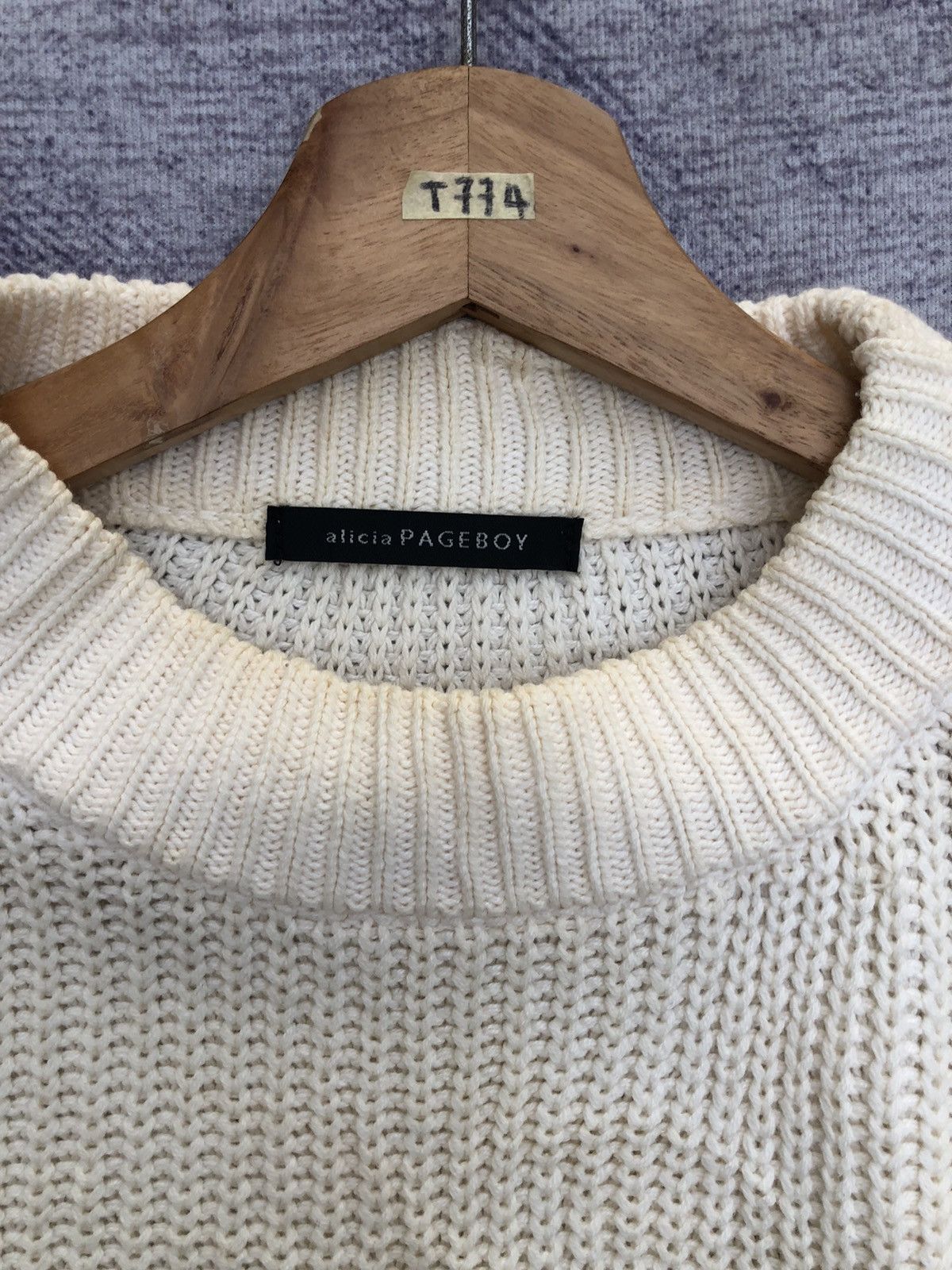 Aran Isles Knitwear × Homespun Knitwear × Japanese Brand 🔴Alicia Pageboy Stripe Pure Knit Memeri/Jumper Knitsweater Size US XL / EU 56 / 4 - 7 Thumbnail