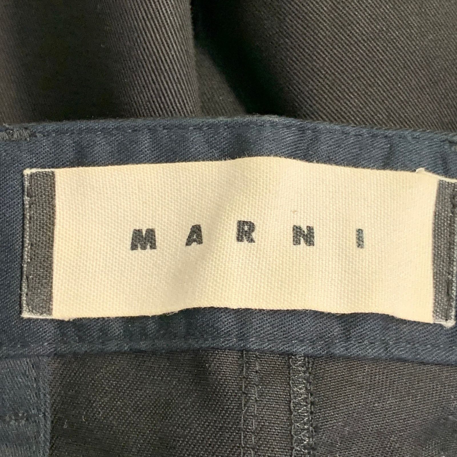 Marni MARNI Size 32 Black Twill Cotton Belted Casual Pants Size US 32 / EU 48 - 6 Thumbnail