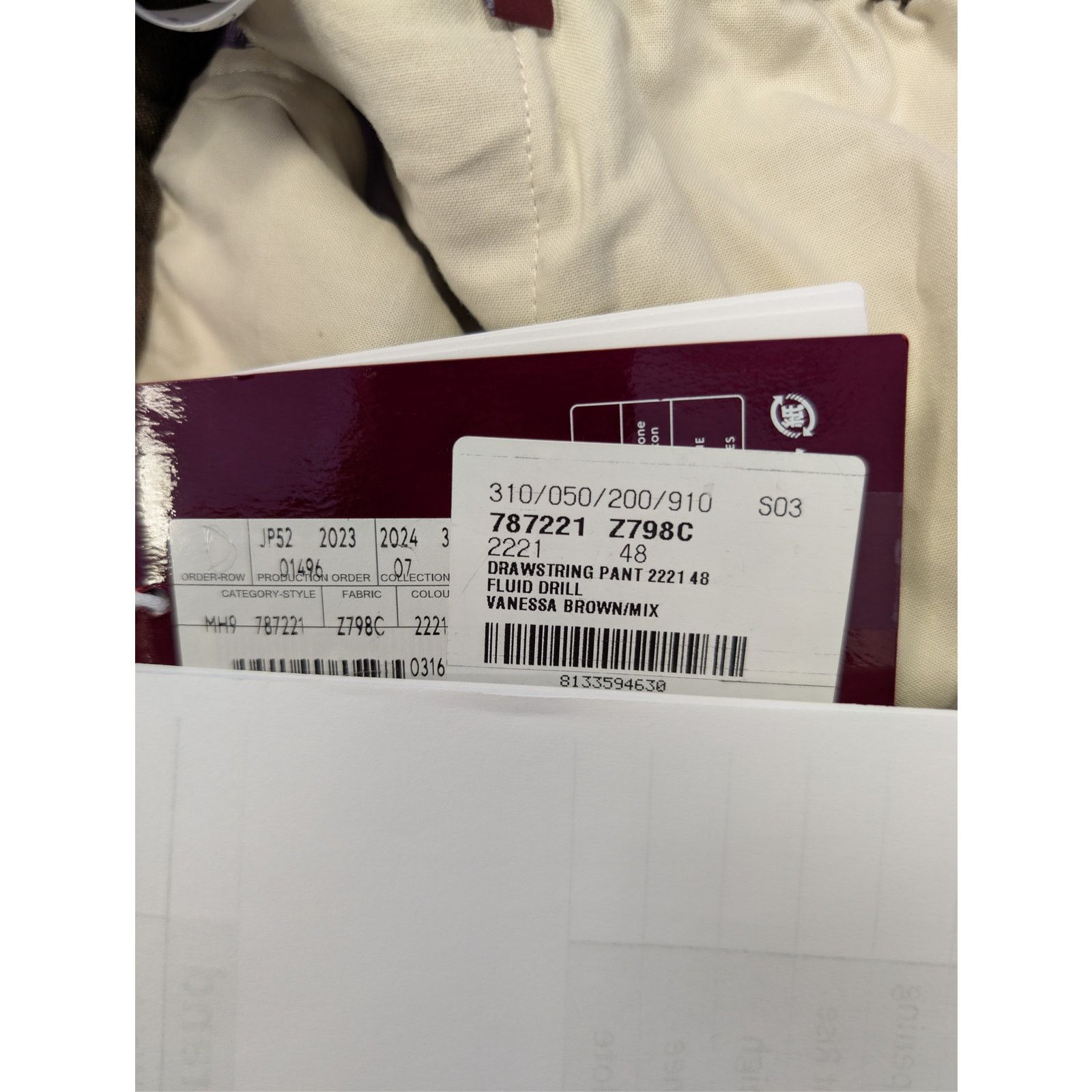 Gucci o1rshd1 Drawstring Fluid Drill Pants in Vanessa Brown / Mix Size US 32 / EU 48 - 23 Thumbnail