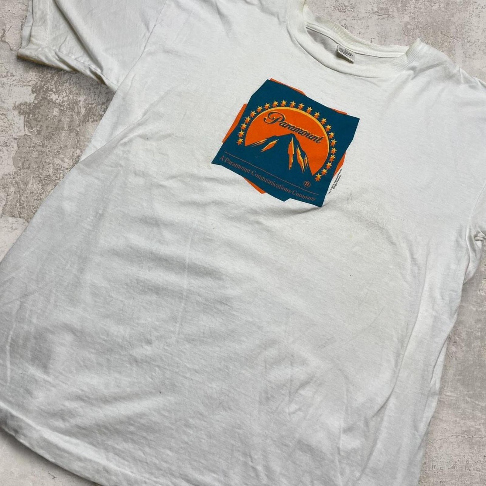 Vintage 90s Paramount Pictures movie pomo white t-shirt XL Size US XL / EU 56 / 4 - 2 Thumbnail