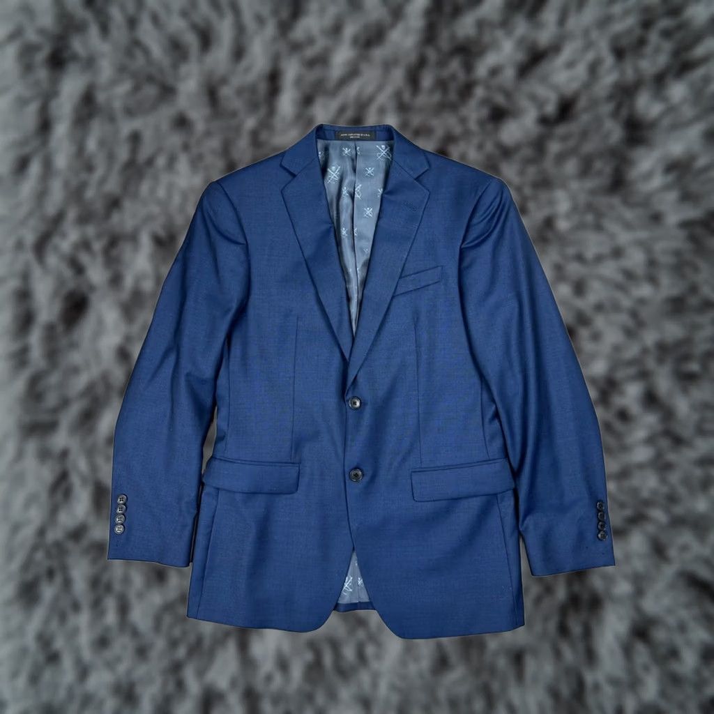 John Varvatos VINTAGE John Varvatos Bleeker Deep Blue Two-Button Sport Coat Blazer 36R Mens Blazer Size 36R - 1 Thumbnail