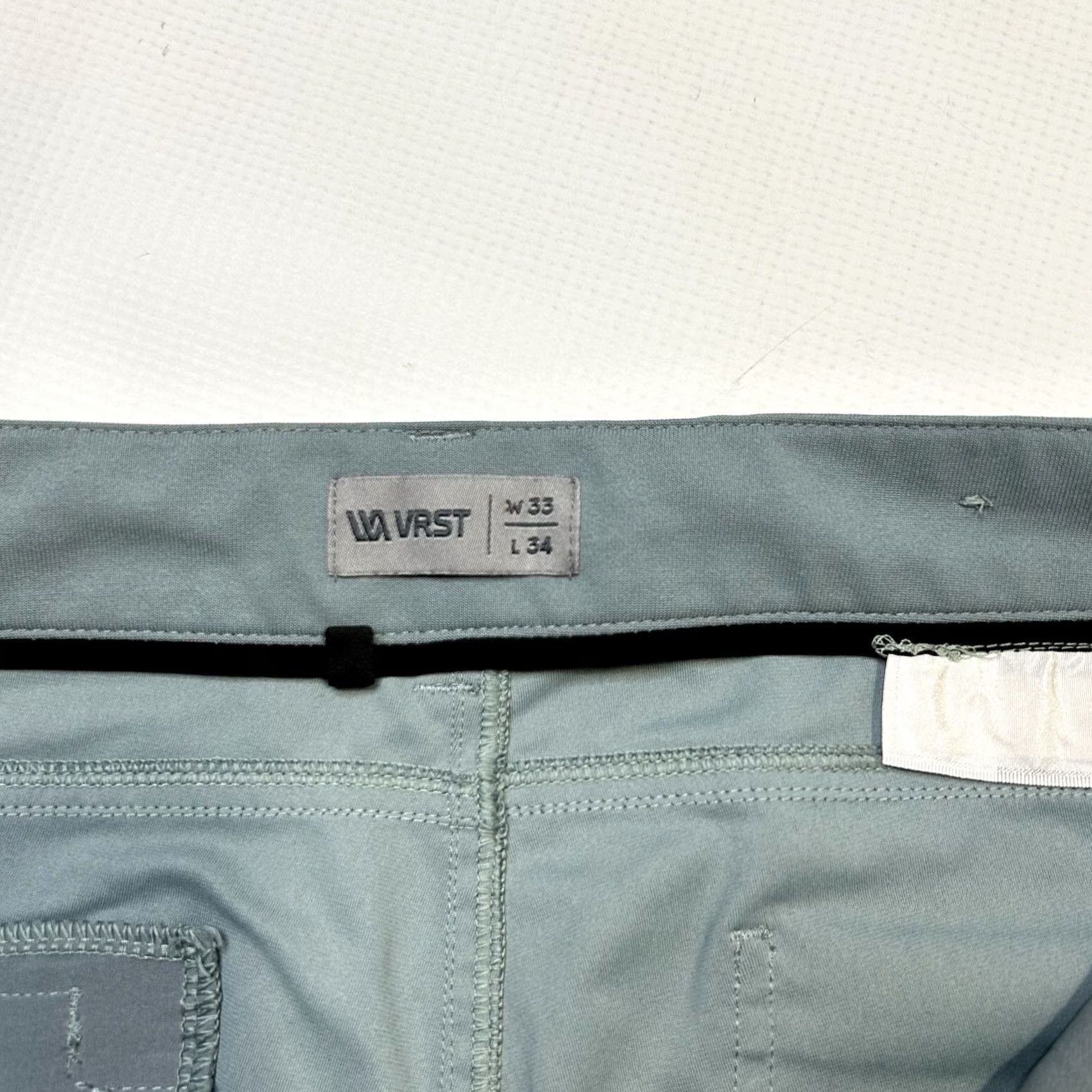 Vintage VRST Men's Limitless 4-Way Stretch Athletic Fit Pant 32x28 Blue Green 5-Pocket Chino Slim Fit Athletic Mens Pants Size US 32 / EU 48 - 4 Thumbnail