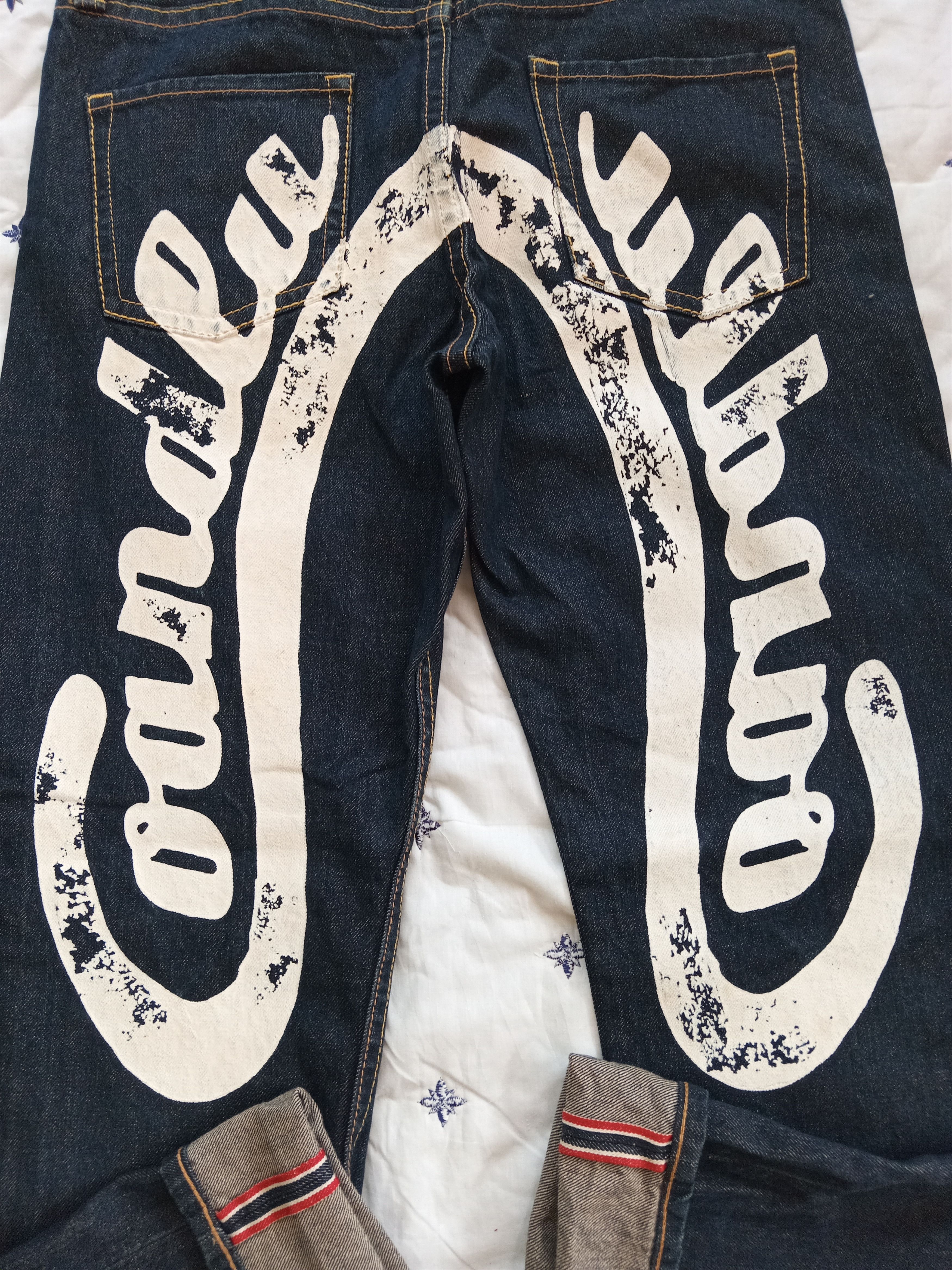 Japanese Brand Vintage💥CO&LU Selvedge Big Daicock Design Jeans Size US 32 / EU 48 - 8 Thumbnail