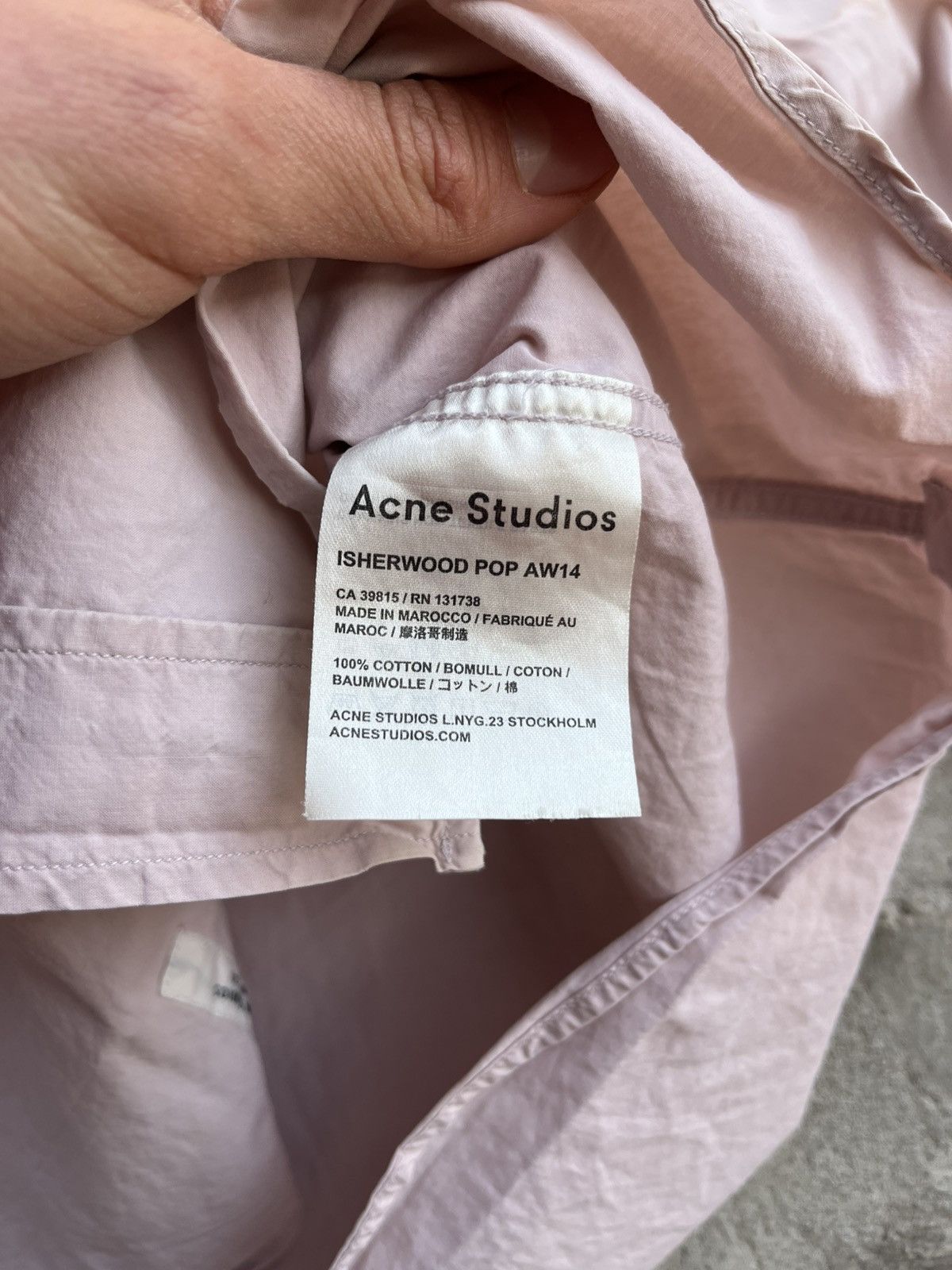 Acne Studios FW14 Acne Studios Isherwood Pop Classic Fit ButtonDown Shirt Size US M / EU 48-50 / 2 - 8 Thumbnail