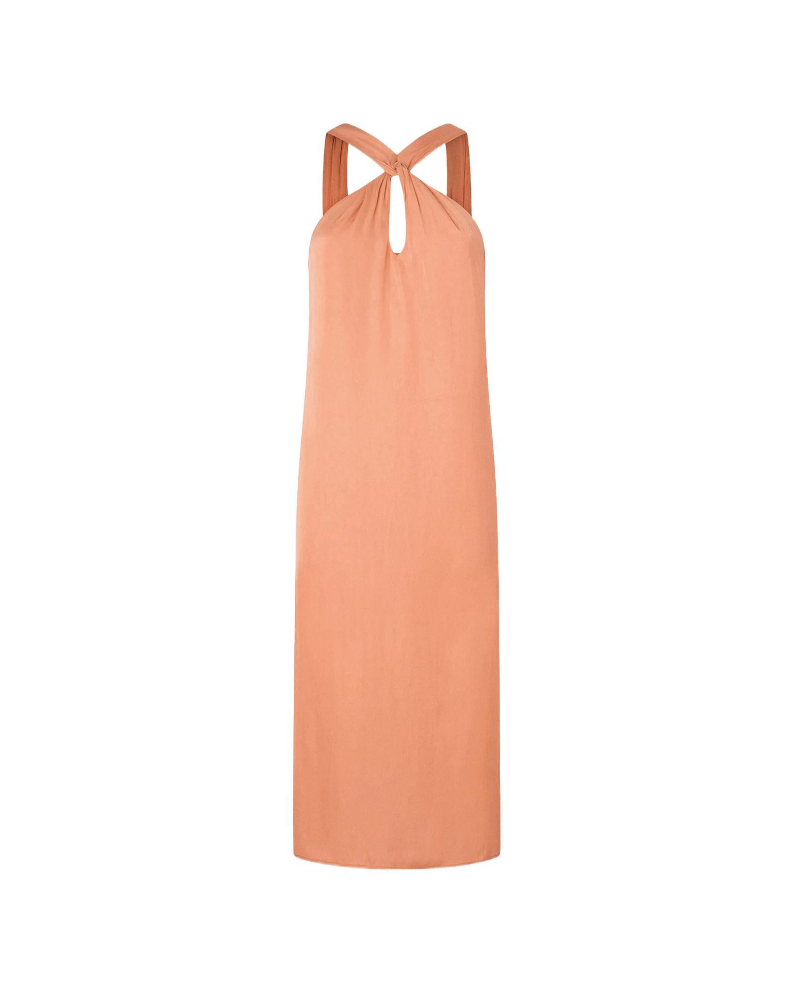 image of Pepe Jeans Sleeveless Plain Dress in Coral, Women's (Size XS)