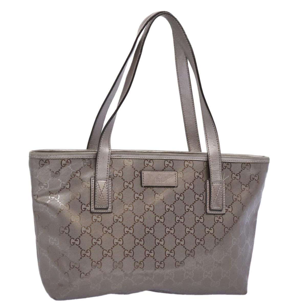 image of Gucci GG Canvas Tote Bag Silver 211138 Auth Ep2715, Women's