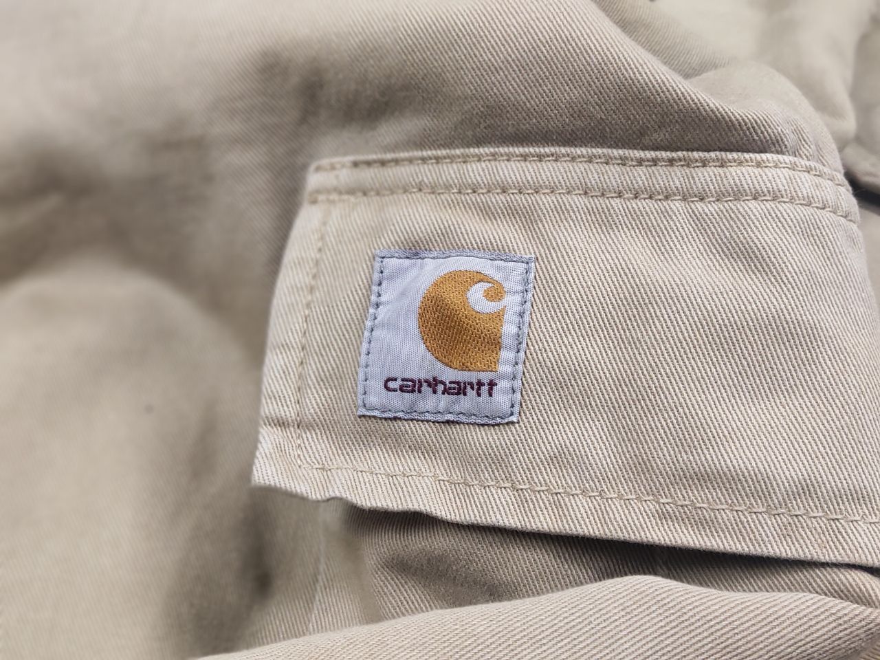 Carhartt × Vintage Vintage 90's Carhartt Beige Faded Canvas Regular Cargo Pants Size US 38 / EU 54 - 16 Thumbnail