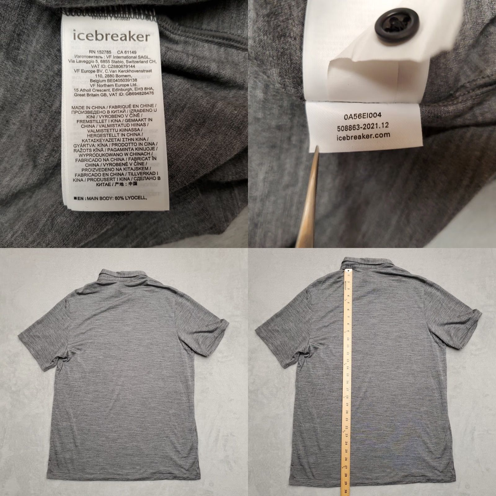 Icebreaker Icebreaker Shirt Mens XL Gray Wool Blend Outdoor Technical Polo Gorp Short Sleeve Solid 90s? Size US XL / EU 56 / 4 - 8 Thumbnail