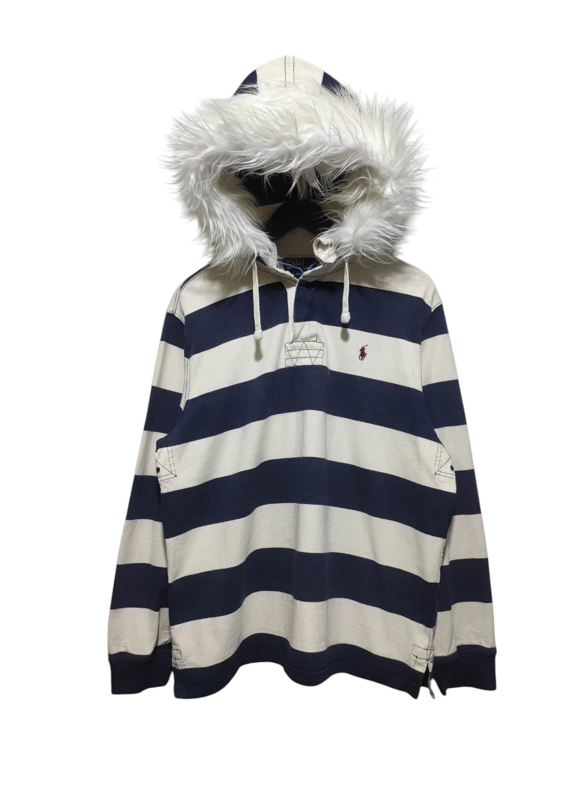 Polo Ralph Lauren Polo Ralph Lauren Stripe fur Hoodie Size US XL / EU 56 / 4 - 1 Thumbnail