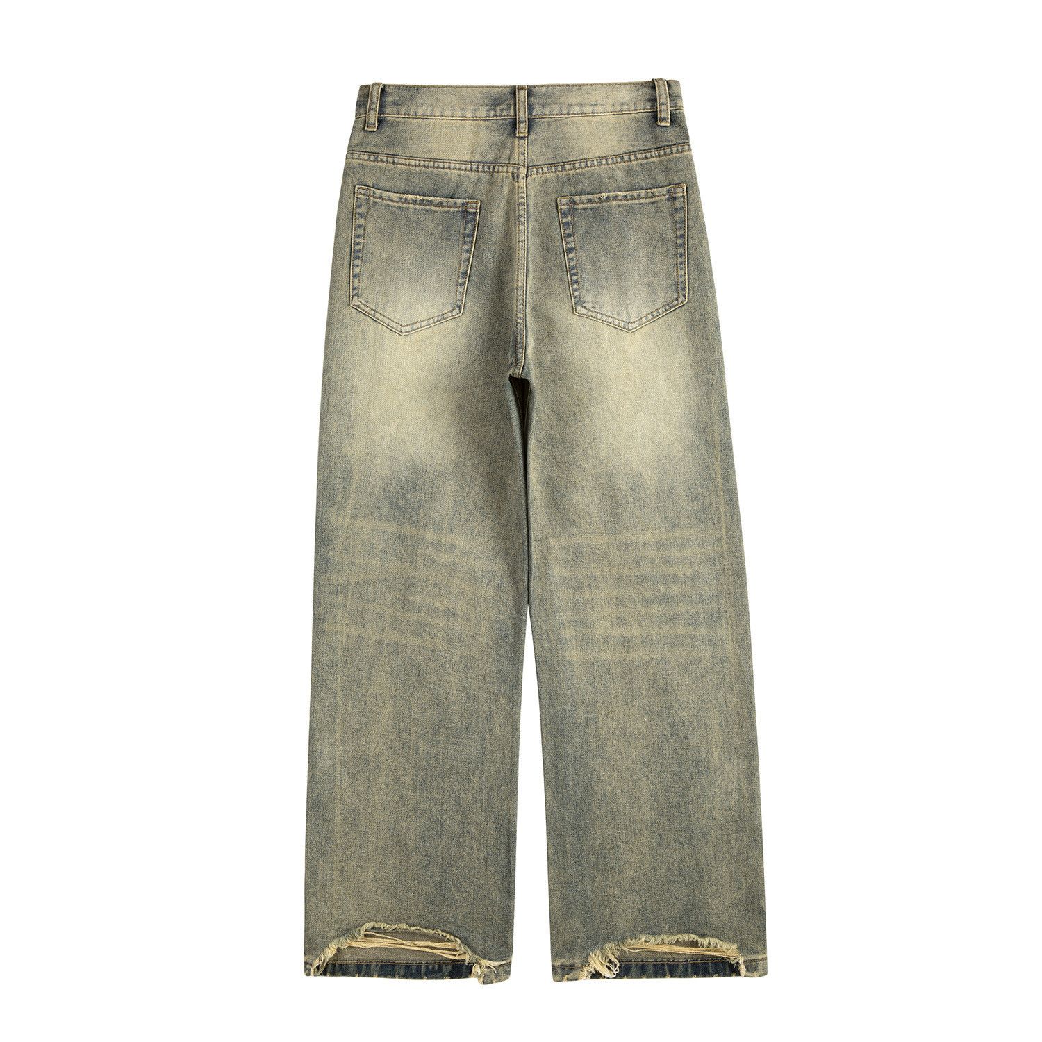 Japanese Brand × Vintage Street wide-leg stitching washed distressed cargo jeans Size US 32 / EU 48 - 2 Thumbnail
