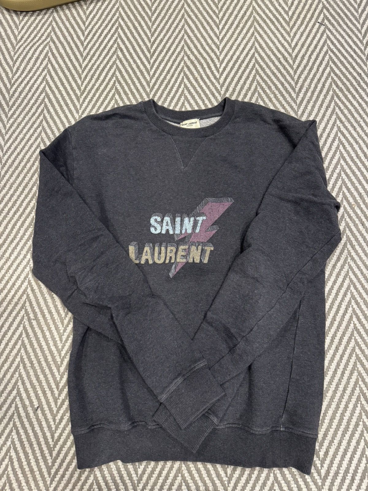Saint Laurent Paris Saint Laurent Paris Crewneck Size US S / EU 44-46 / 1 - 1 Thumbnail