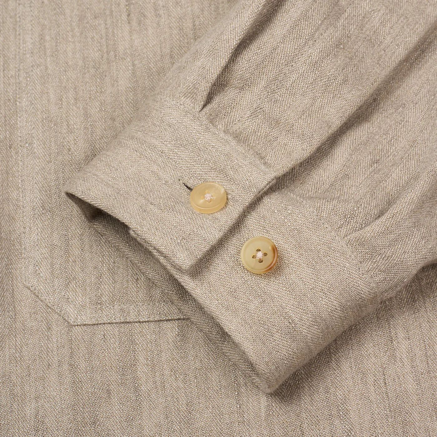 The Row THE ROW "Amoneto" Beige Linen-Cashmere Jacket Overshirt Size US L / EU 52-54 / 3 - 6 Thumbnail